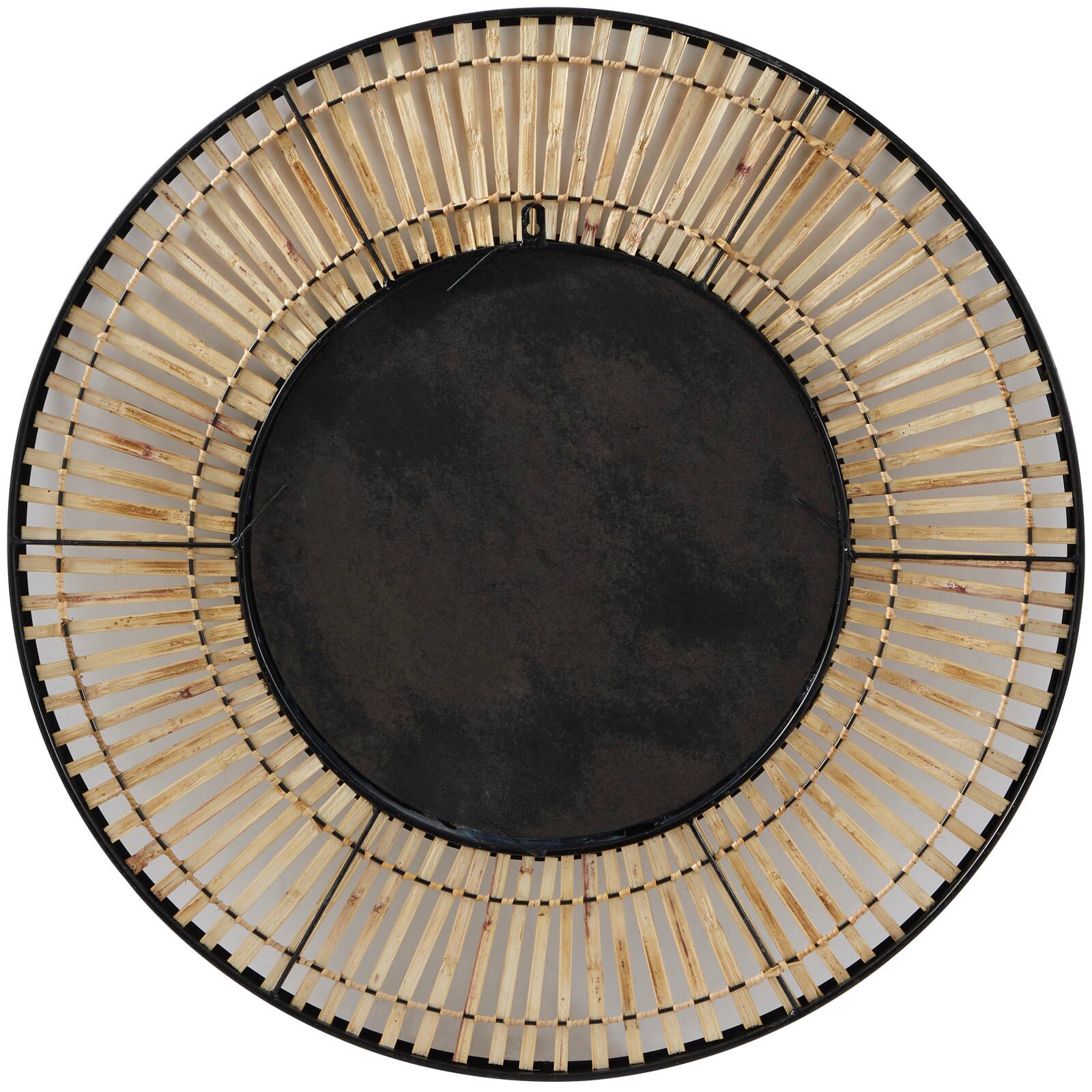 Brown Metal Handmade Weaved Frame Wall Mirror 28" x 1" x 28"
