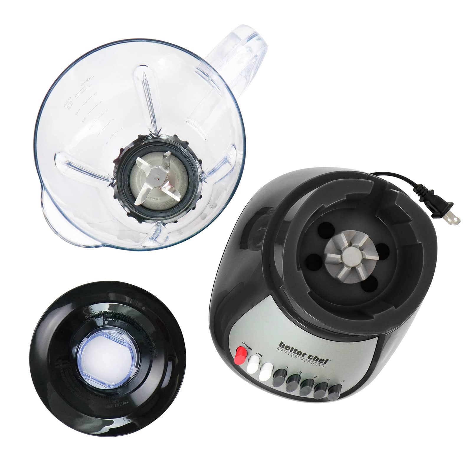 Better Chef Black 50oz. 10-Speed 350-Watt Plastic Jar Blender