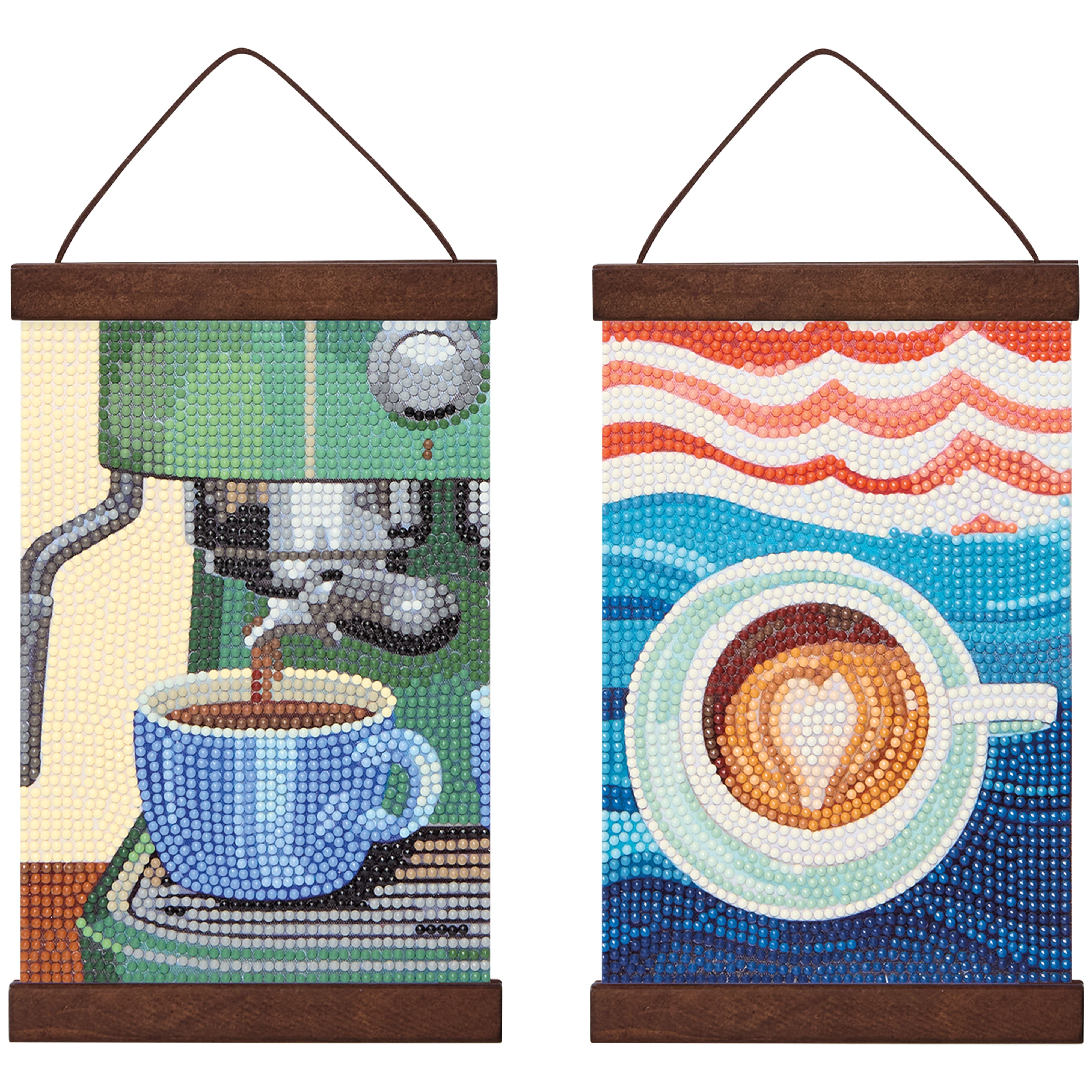 5" x 7" Gourmet Coffee Diamond Art Kit with Wooden Frames by Make Market®