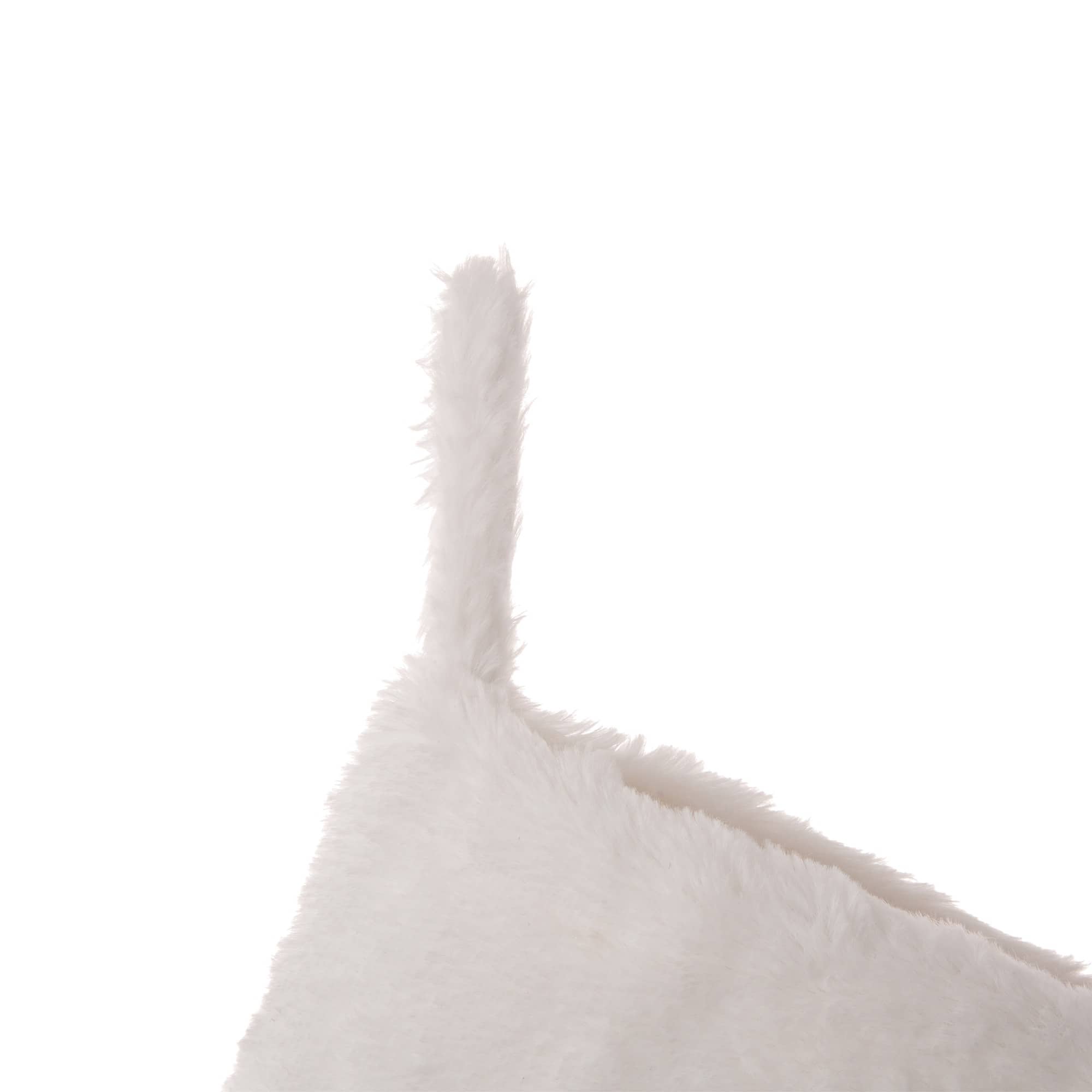 Glitzhome® 21" White Plush with Snowflake Christmas Stocking