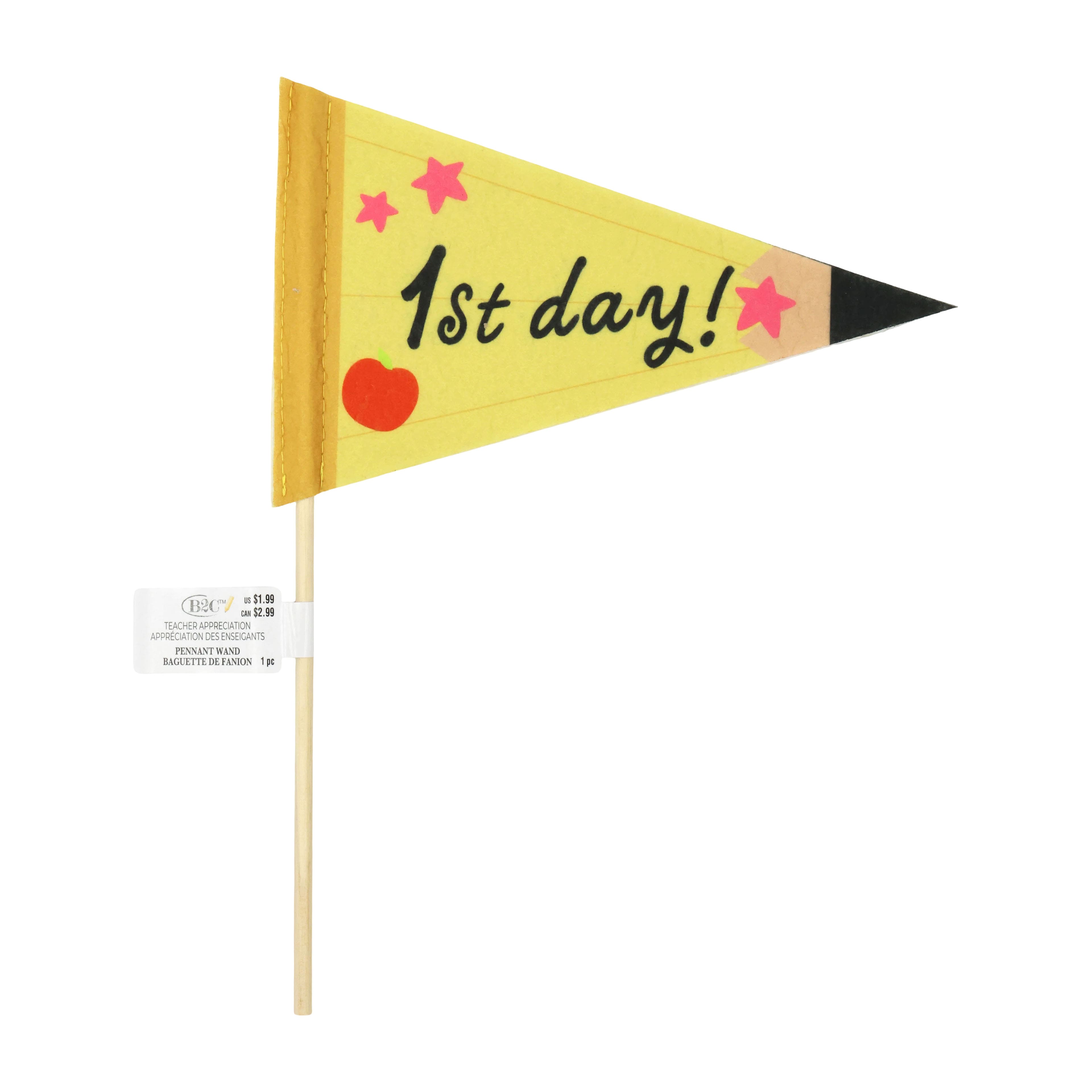 13.25" Teacher Pennant Wand by B2C