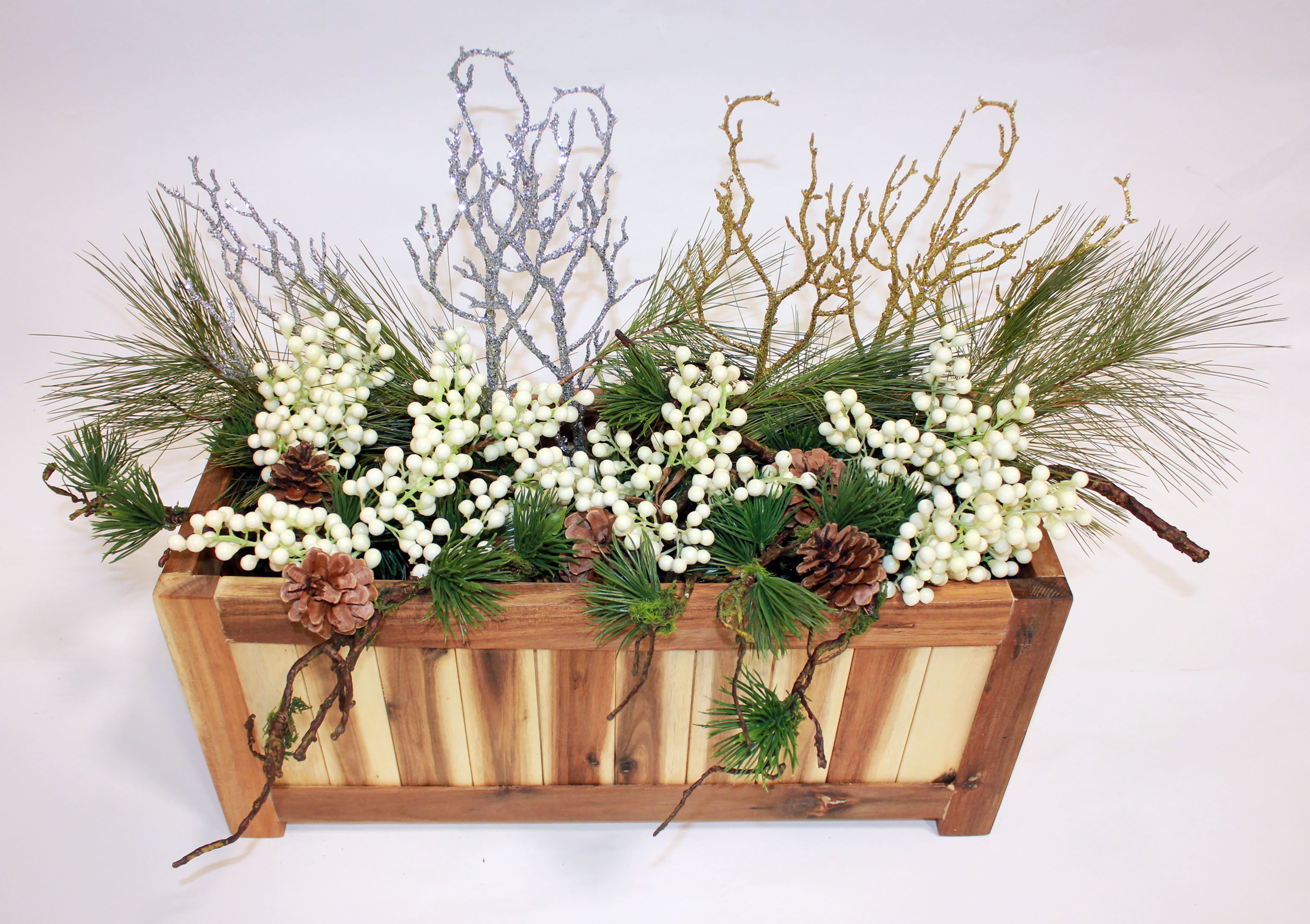 13" Christmas Weatherproof White Berry Pick, 3ct.