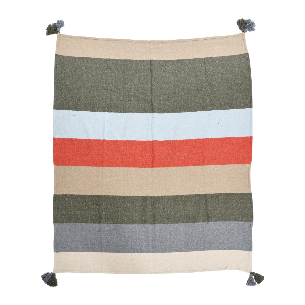 Hello Honey® Striped Cotton Throw Blanket with Tassels