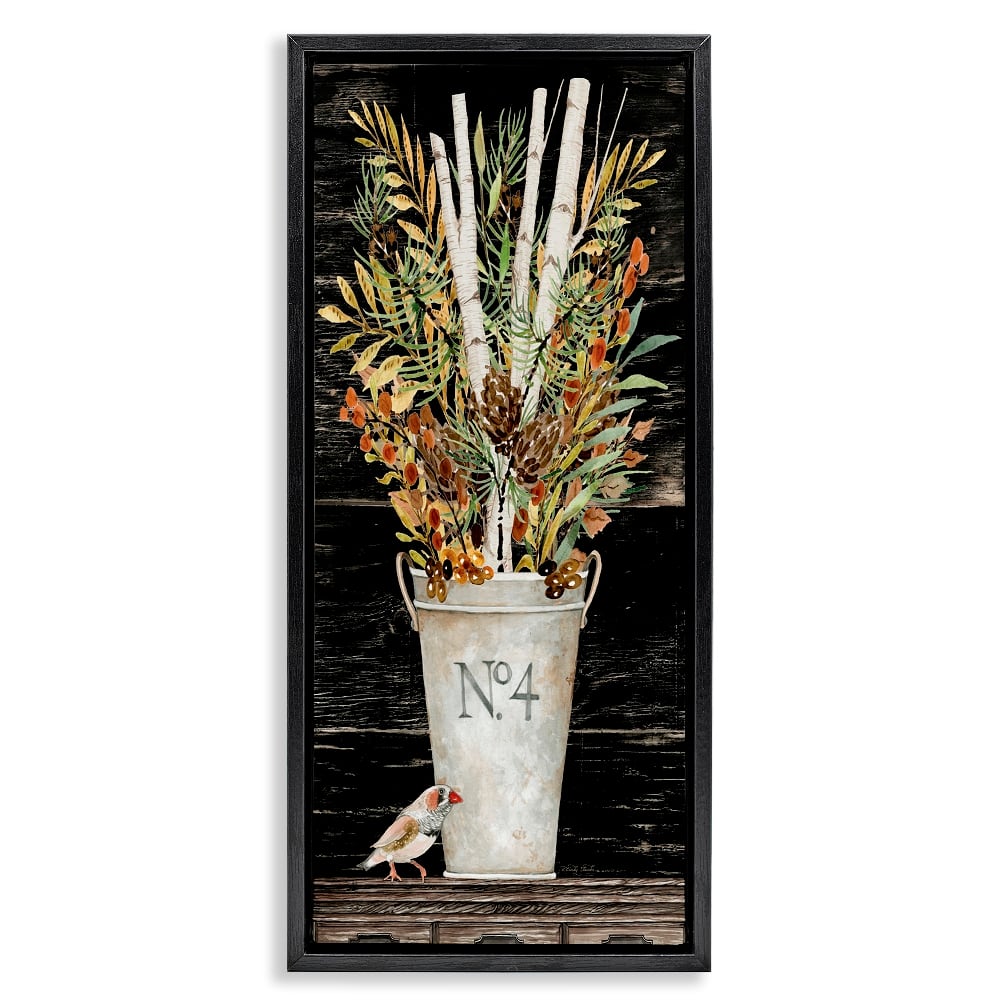 Stupell Industries Rustic Forest Greenery Bouquet Floating Frame Canvas Wall Art