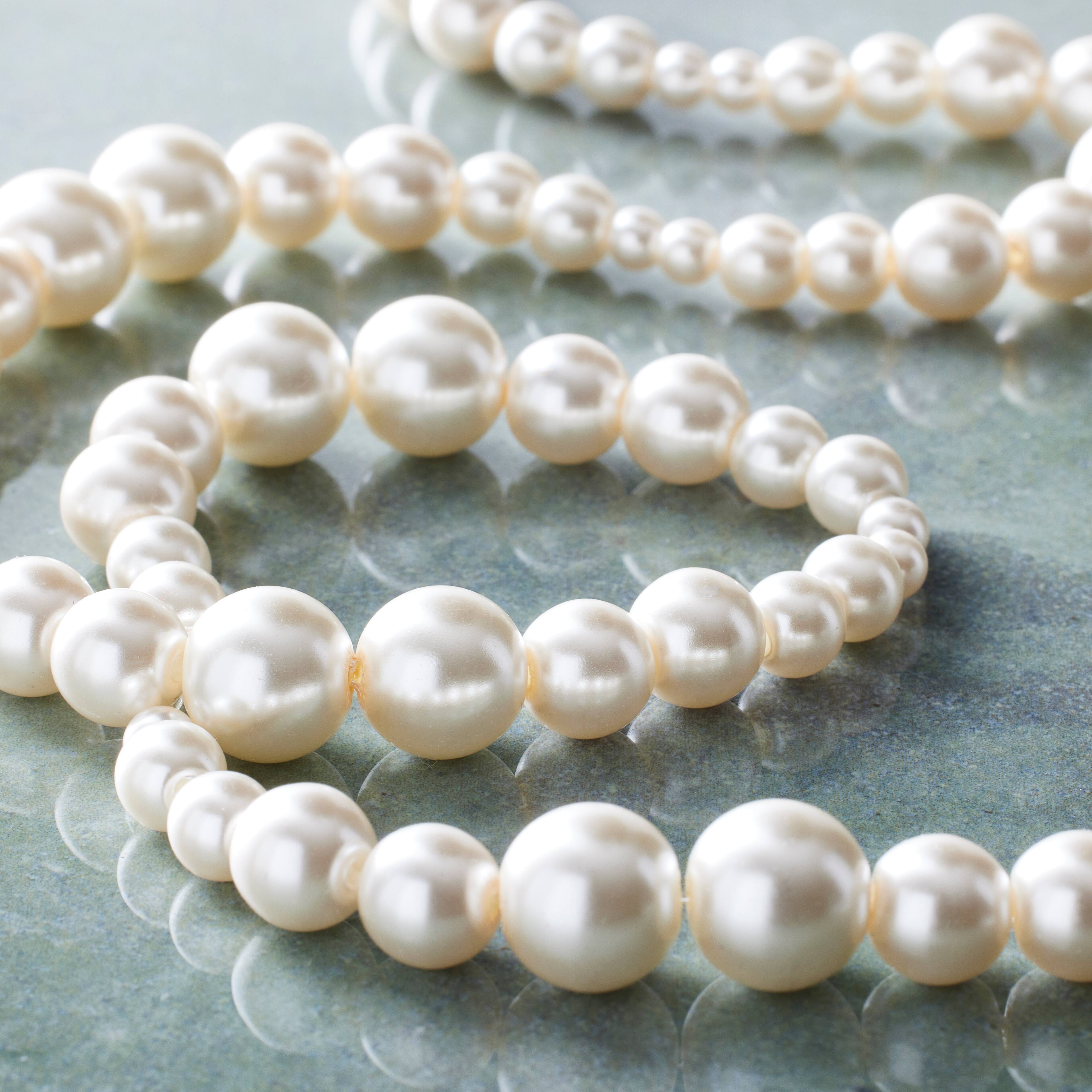 Light Pink Glass Pearl Round Beads by Bead Landing™