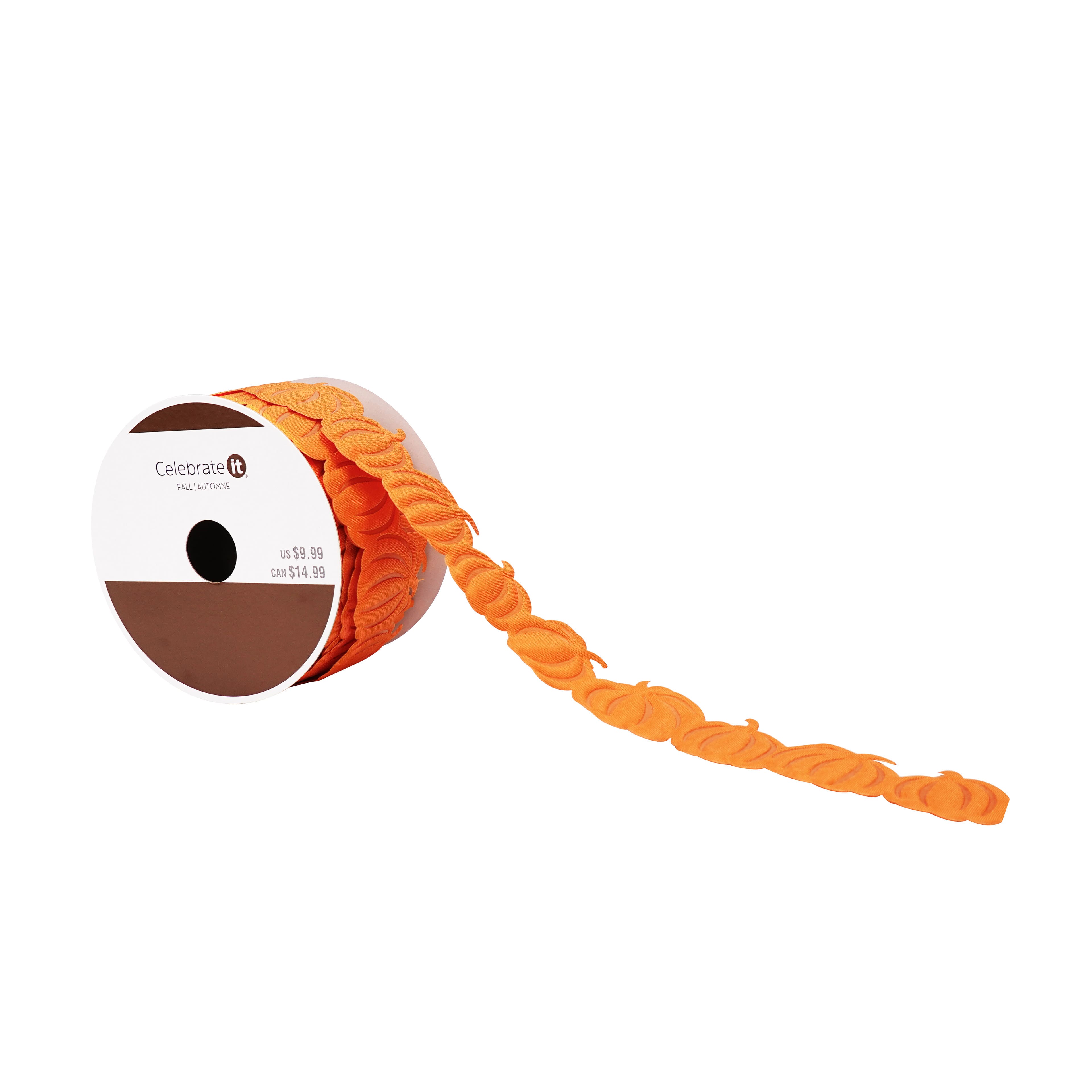 1.5" x 5yd. Orange Pumpkins Die Cut Ribbon by Celebrate It®