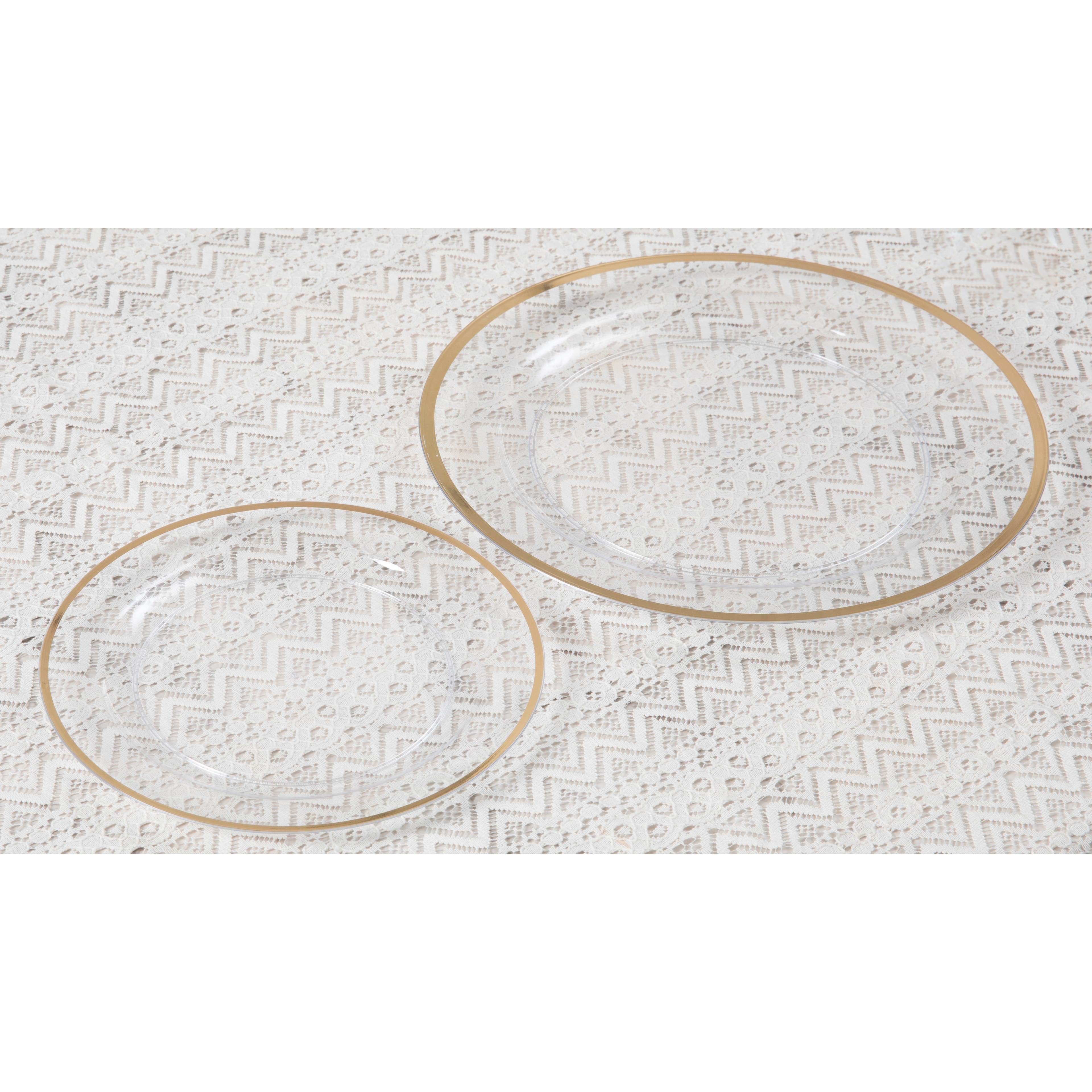 Clear & Gold 40 Piece Dinner & Lunch Plate Set by Celebrate It™