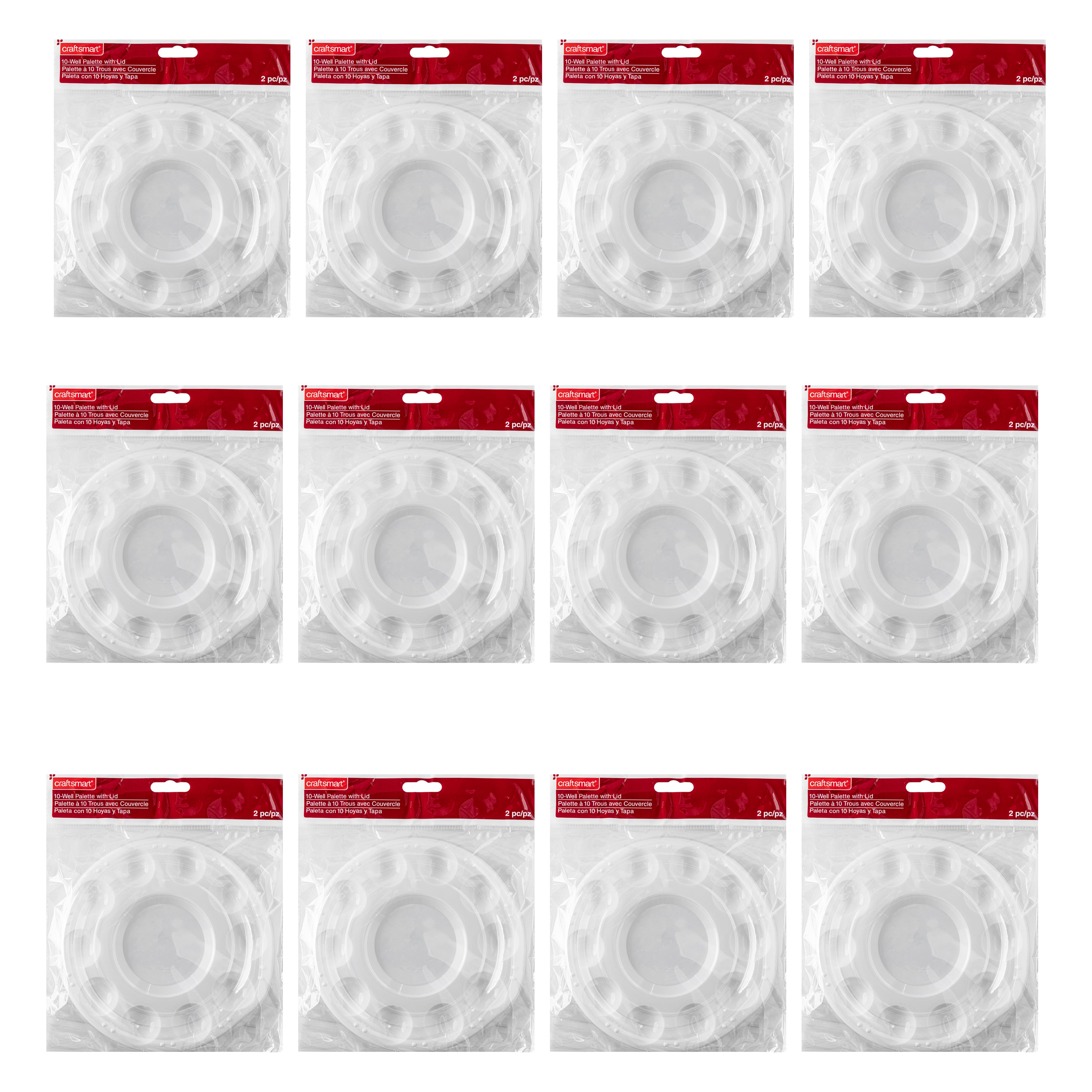 12 Pack: 10-Well Paint Palette with Lid by Craft Smart®