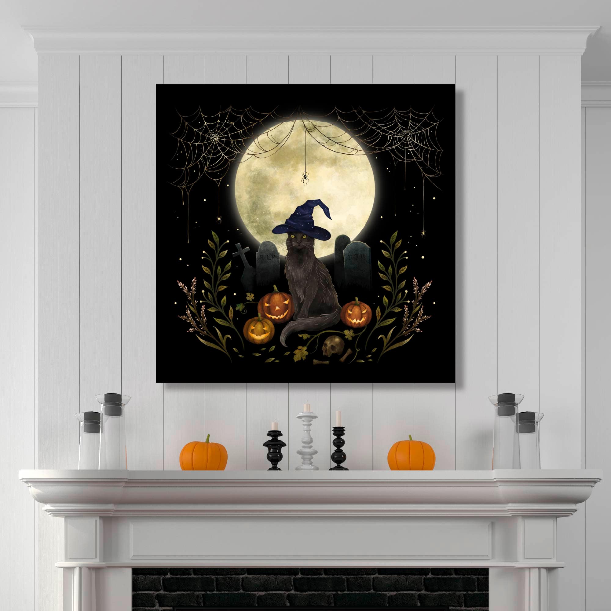 Courtside Market® Halloween Cat Gallery-Wrapped Canvas Wall Art