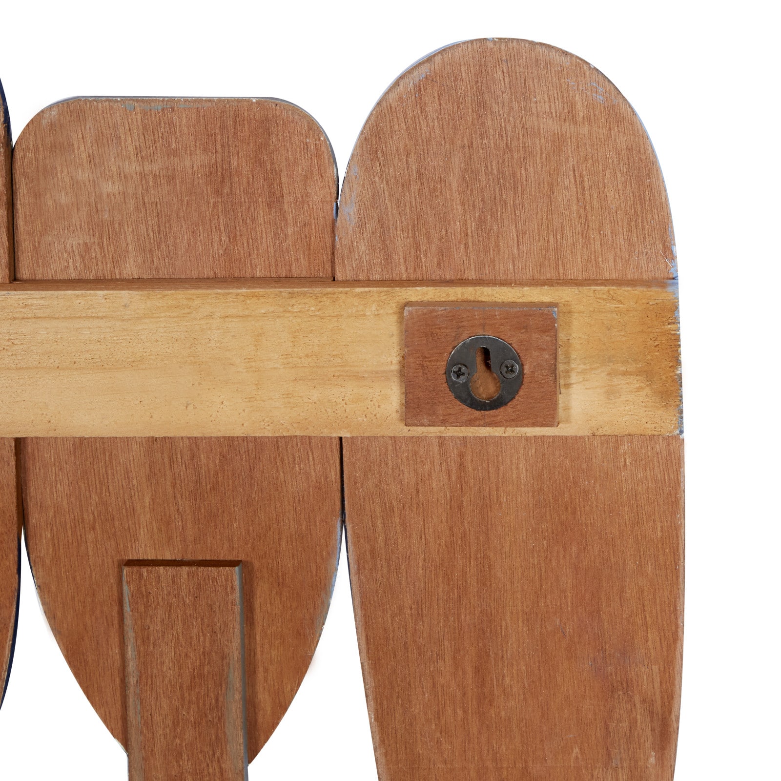 Blue Wood Coastal Wall Hook, 26" x 23" x 4"