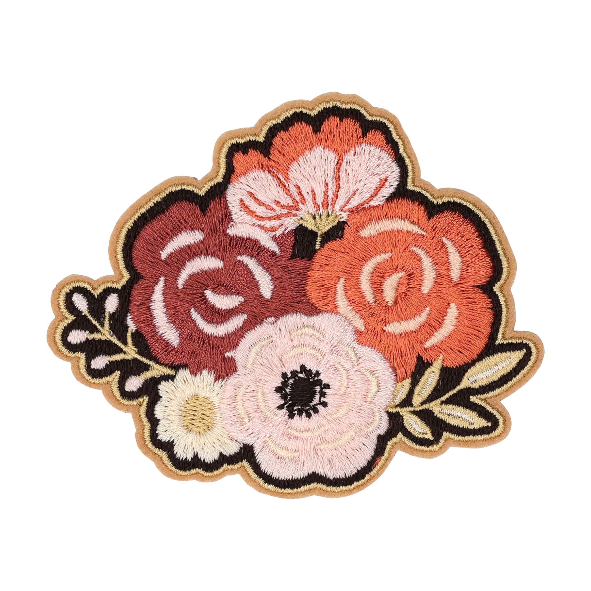 Summer Fashion Flower Bouquet Iron-On & Adhesive Embroidered Patch by Make Market®