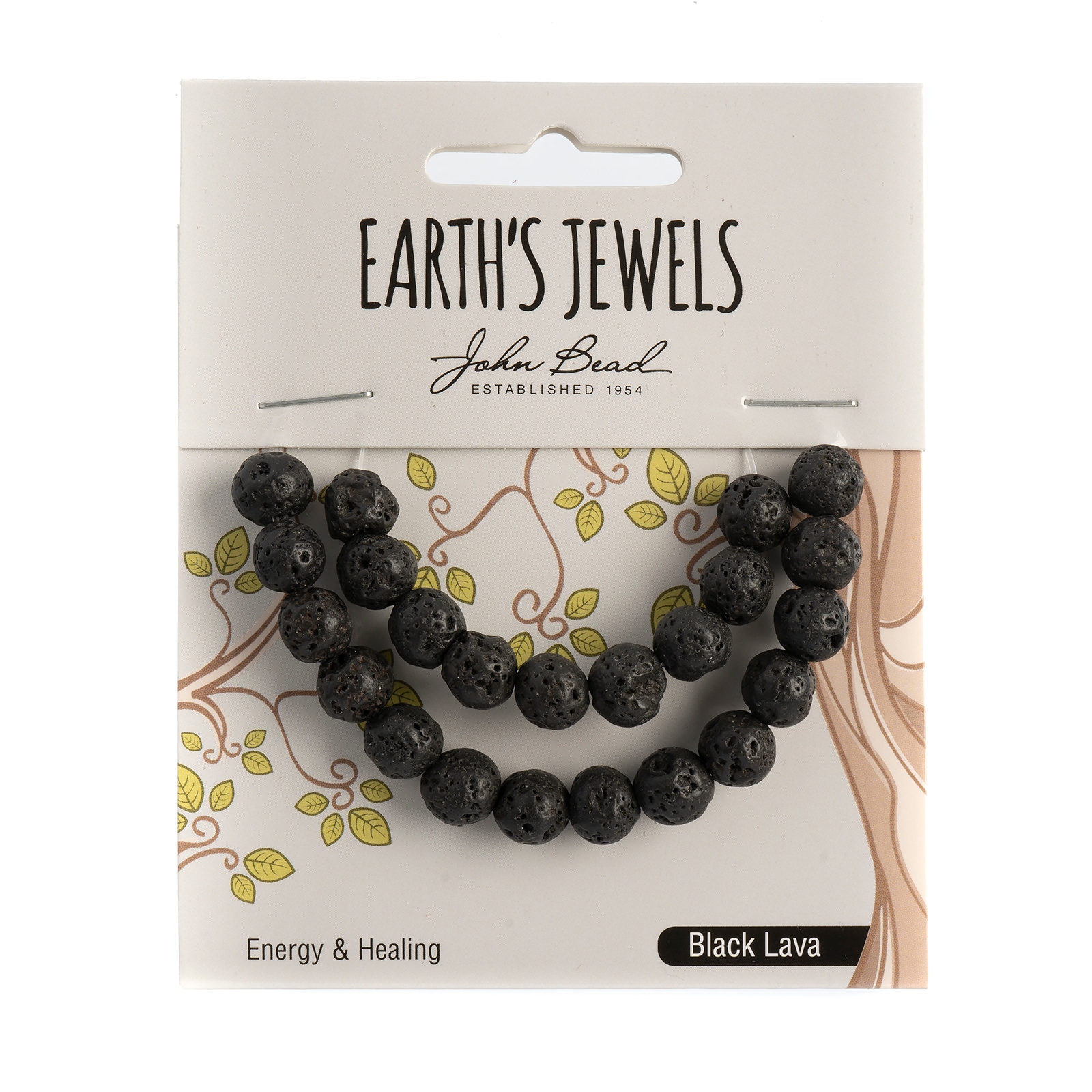John Bead Earth's Jewels Natural Stone Round Beads, 8mm