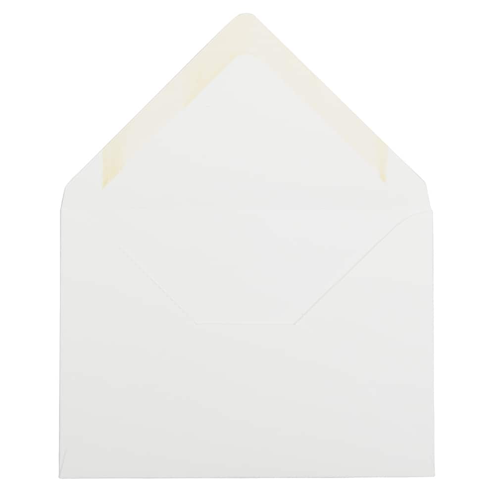 JAM Paper A7 Bright White Wove Strathmore Invitation Envelopes with Euro Flap