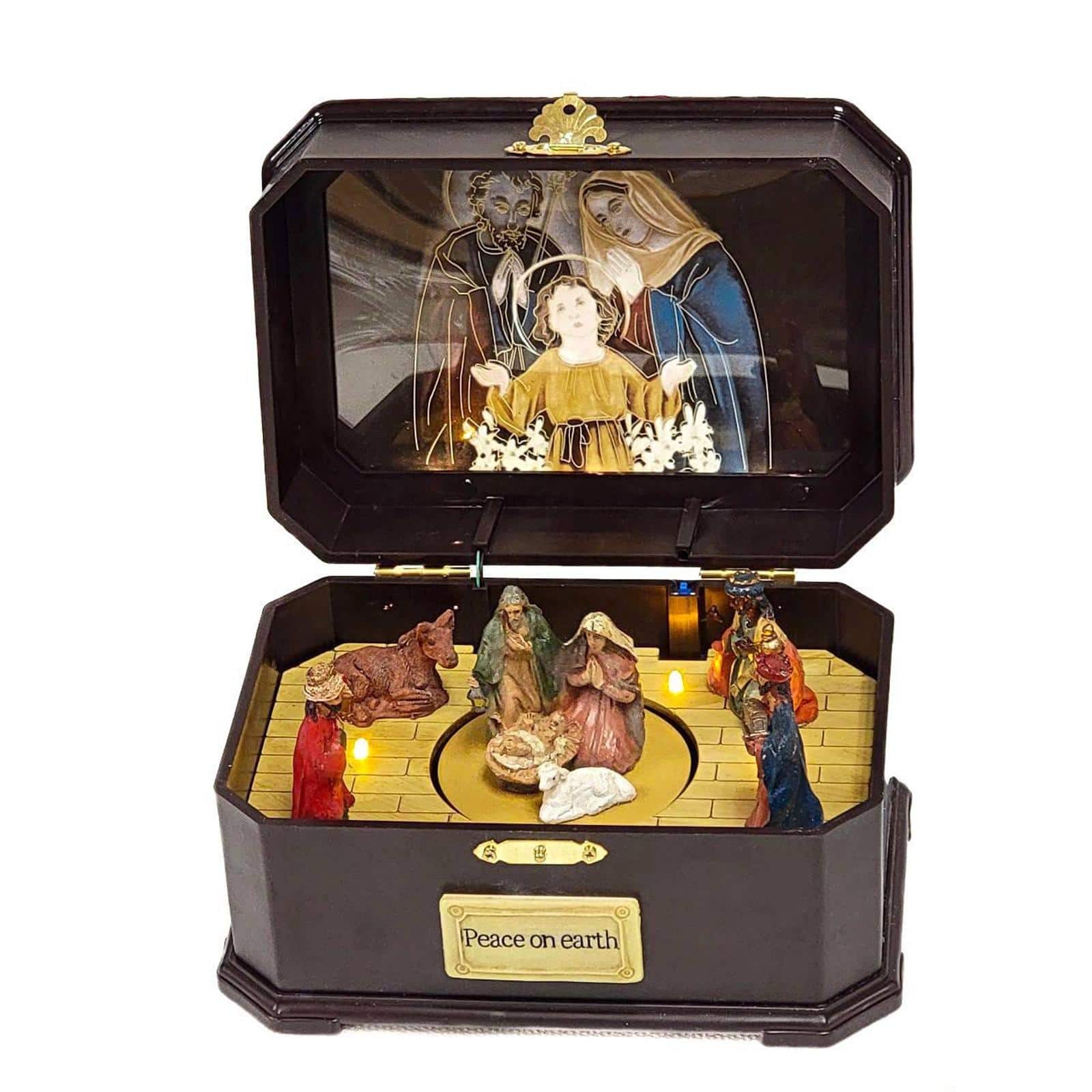Wizardi 12" Christmas Village Traditional Nativity Scene Decoration