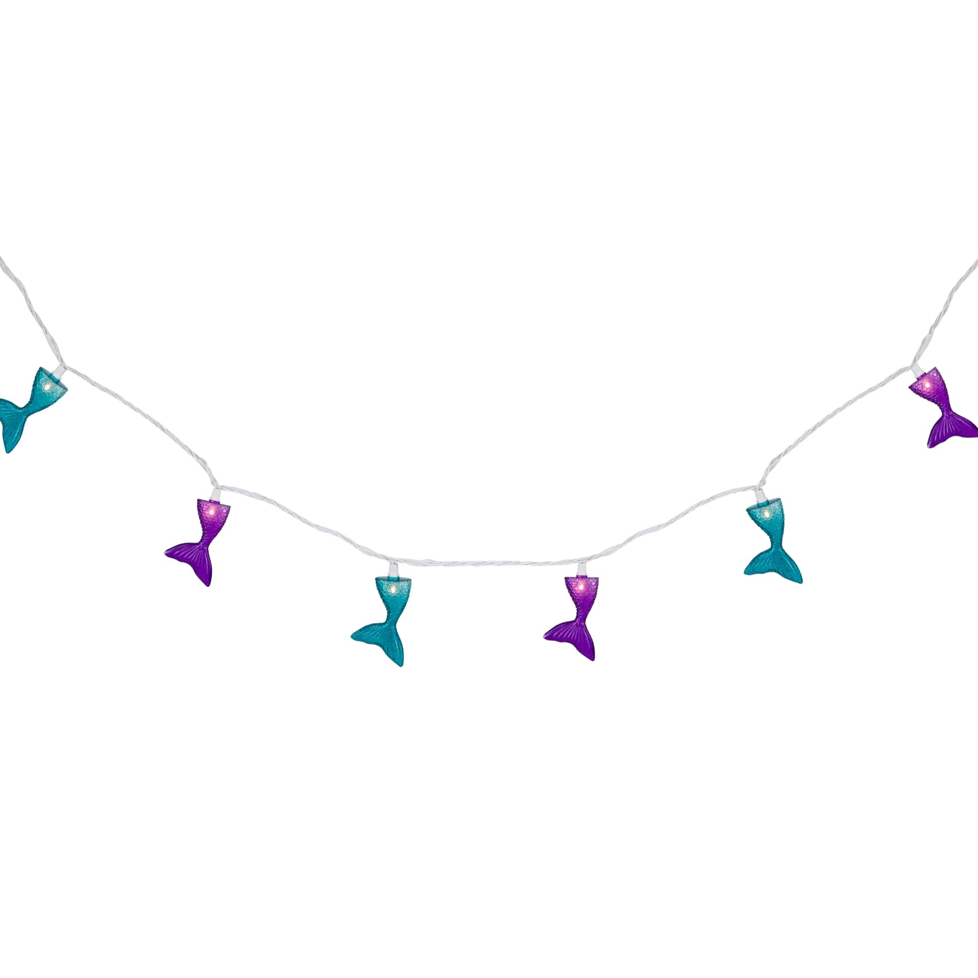 10ct. Mermaid Tails Patio String Lights with White Wire