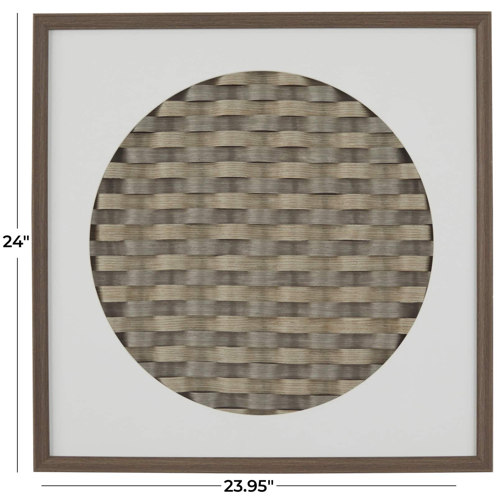 Dark Brown Wood Contemporary Shadow Box, 24" x 2" x 24"