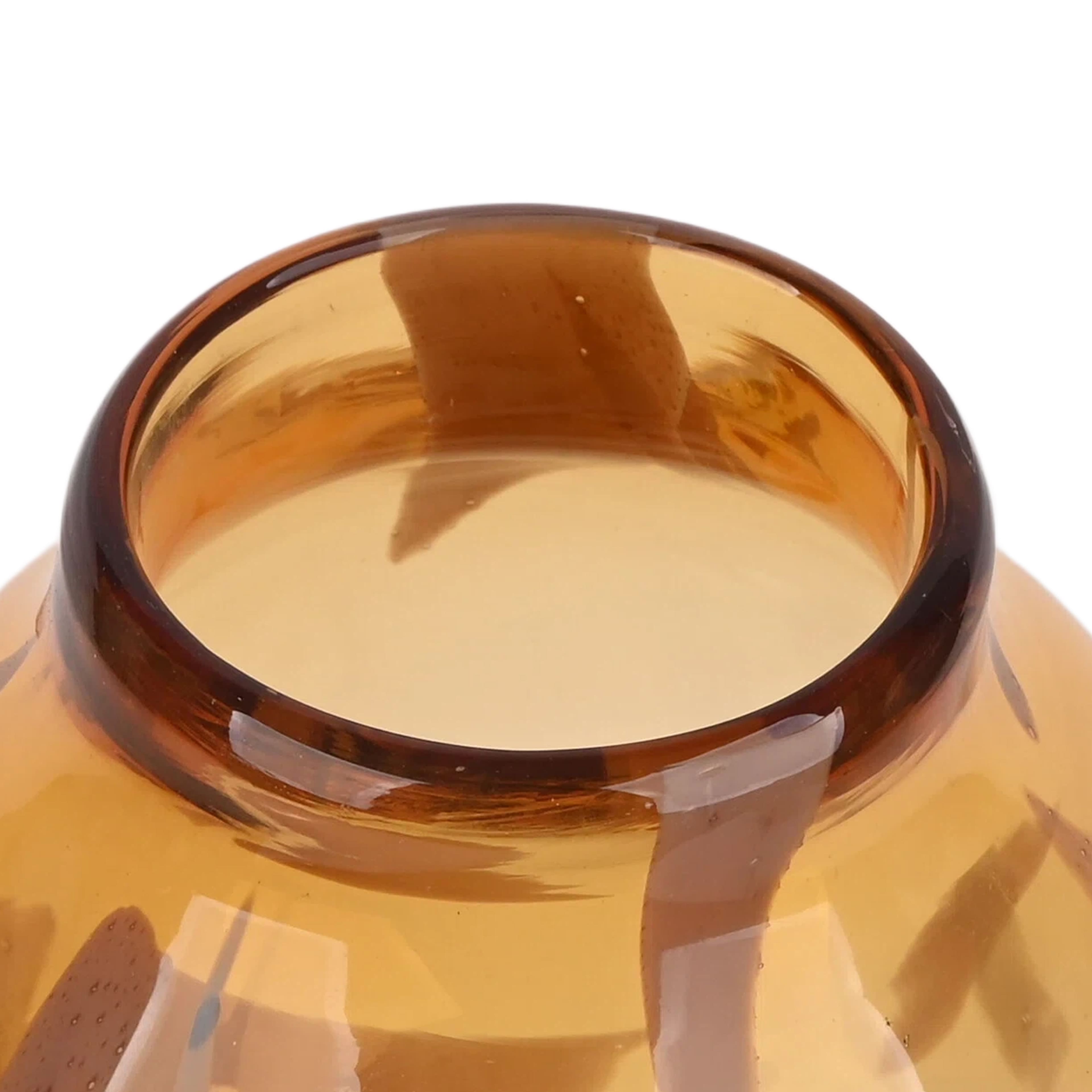 9.25" Amber & Brown Glass Vase by Ashland®