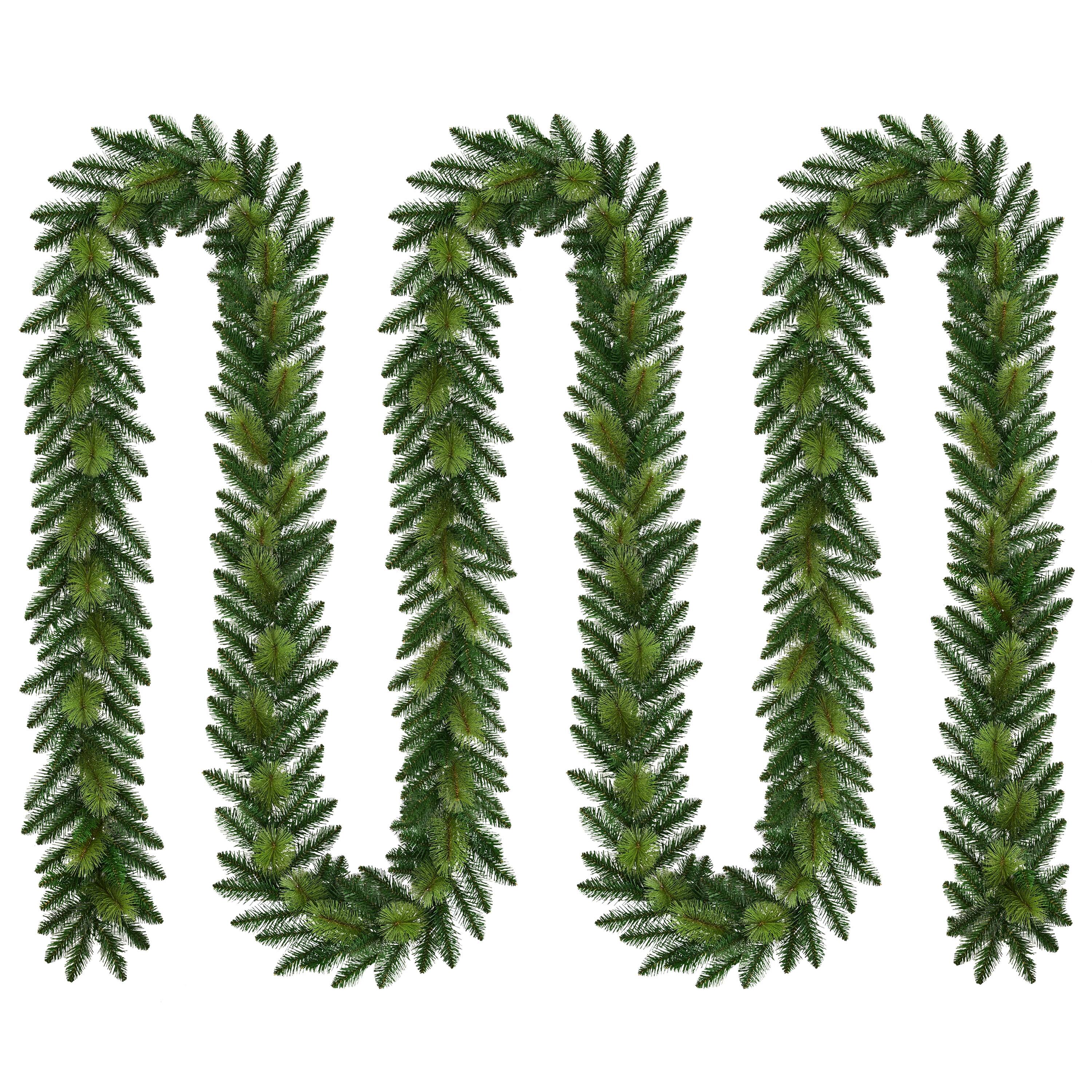Puleo 100ft. Unlit Green Spruce Artificial Garland