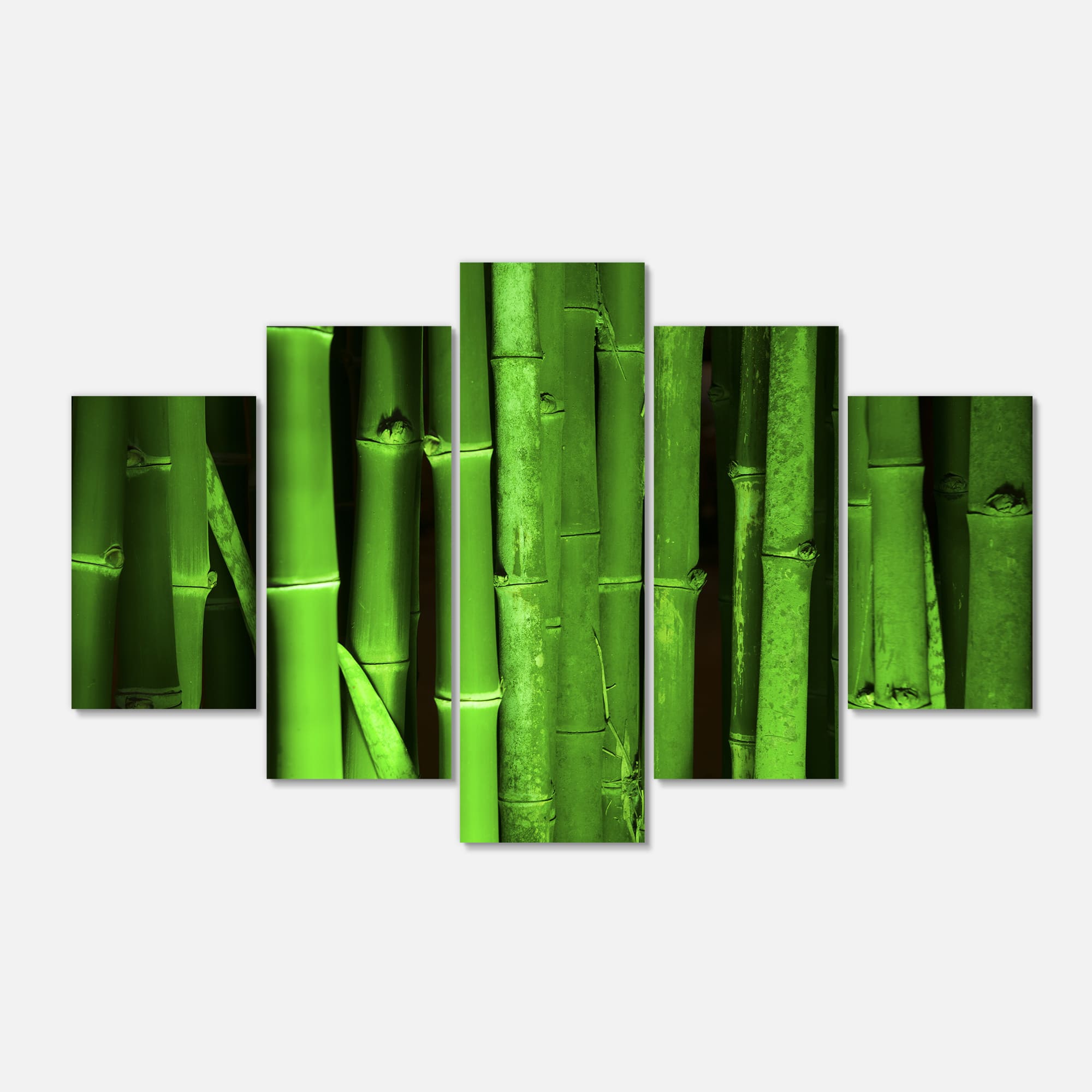 Designart - Green Bamboo Forest - Large Floral Canvas Art Print