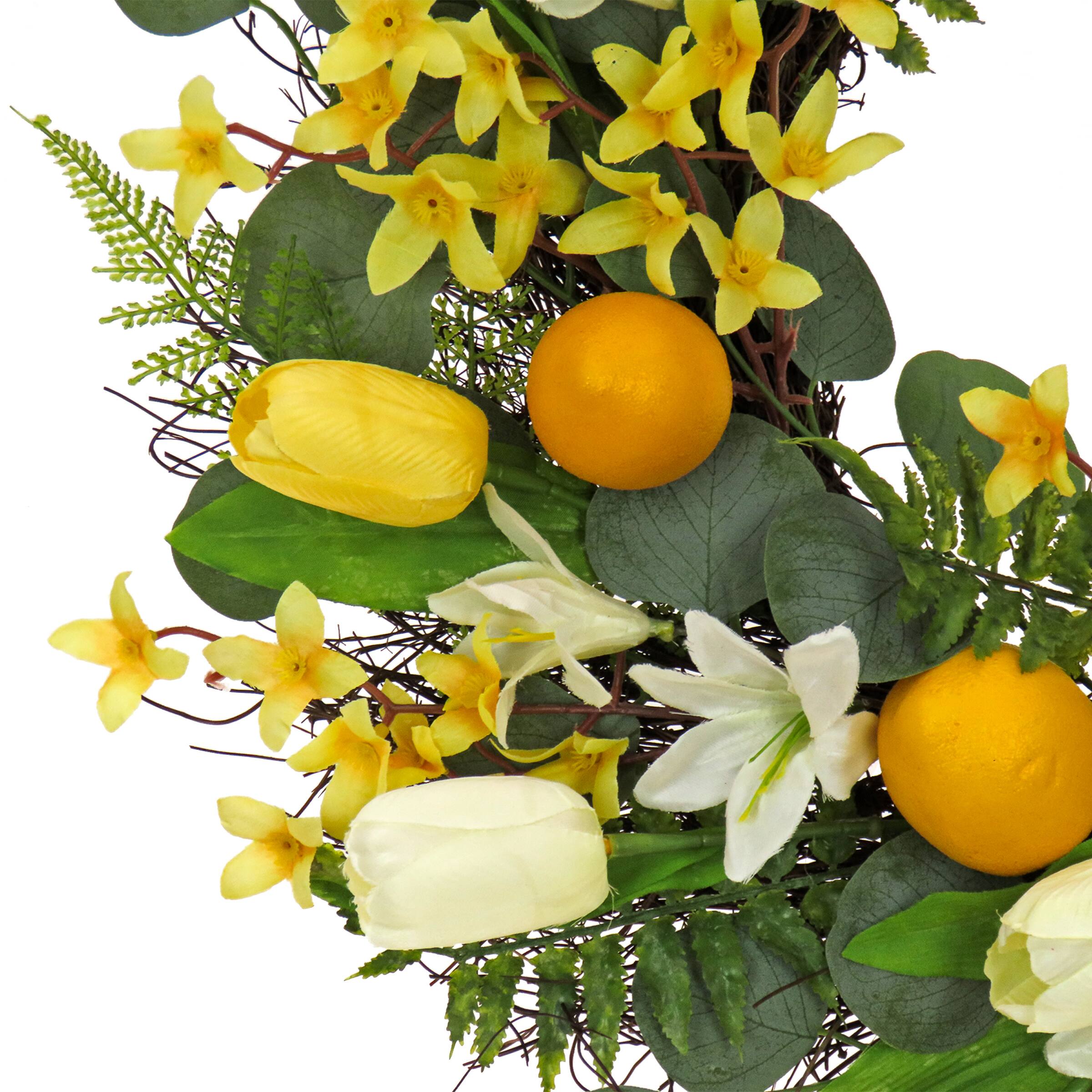 22" Lemon & Tulip Wreath