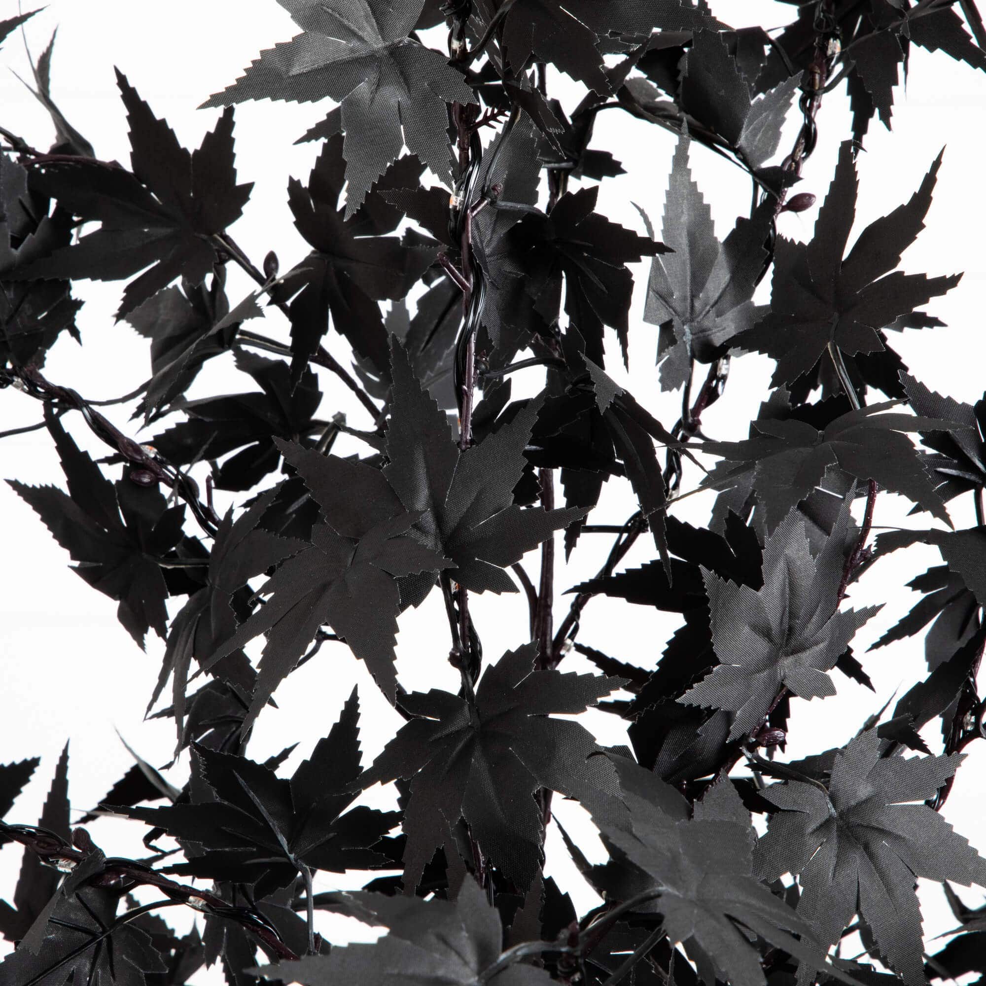 6ft. Pre-Lit Artificial Halloween Black Maple Tree with 300 Orange & Purple LED Lights