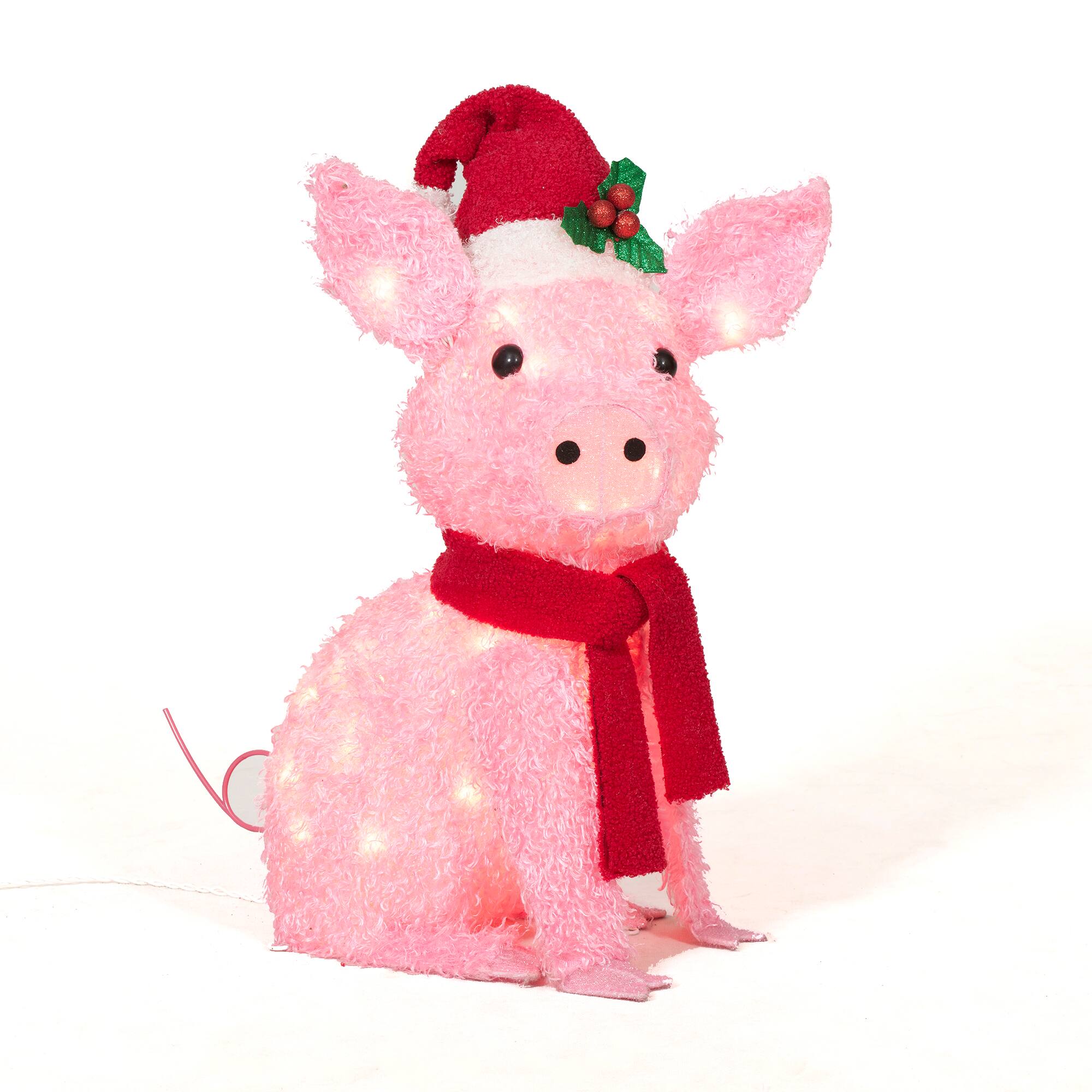 22" Plush Pig Sculpture