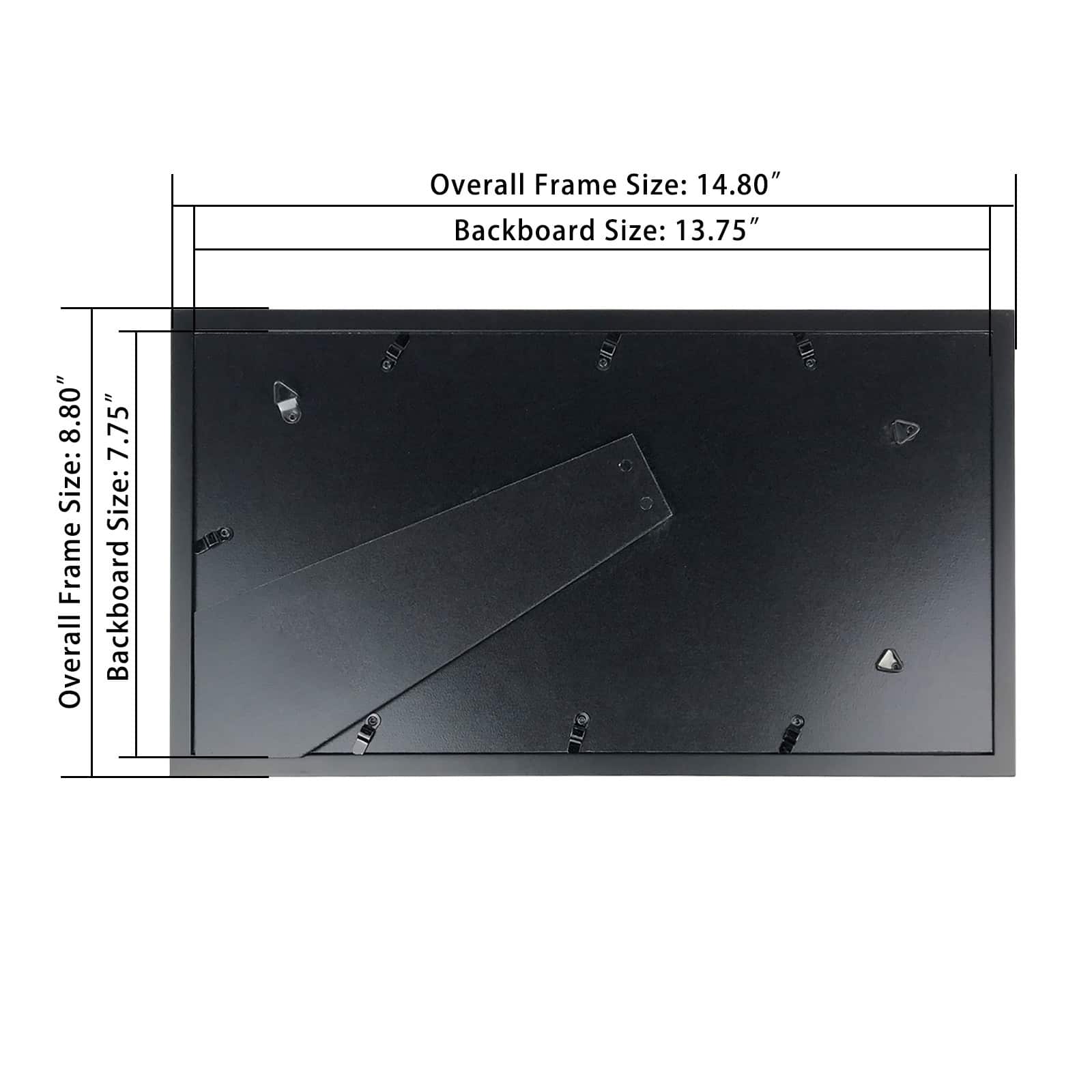 Simply Essentials™ 3 Opening Black Collage Frame with Mat by Studio Décor
