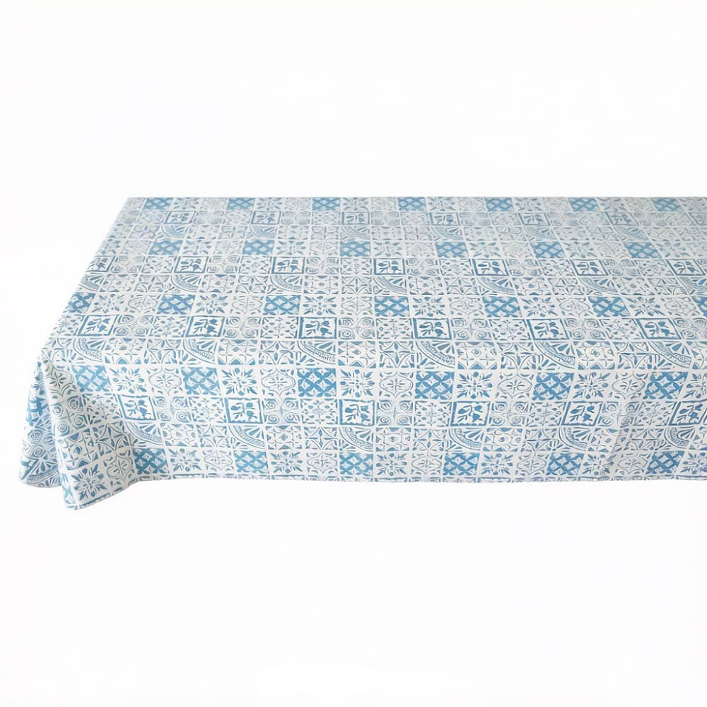 52" x 70" Blue Tile Citrus Kitchen Tablecloth by Celebrate It™