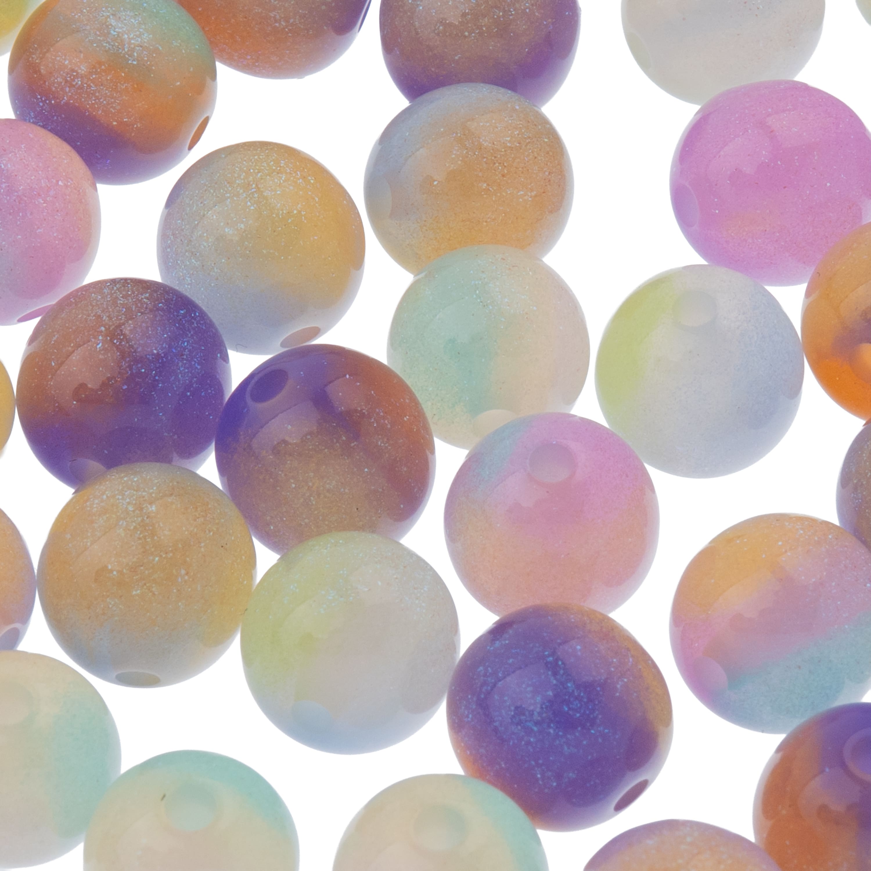 10mm Multicolour Celestial Shimmer Acrylic Round Craft Beads, 56ct. by Bead Landing™