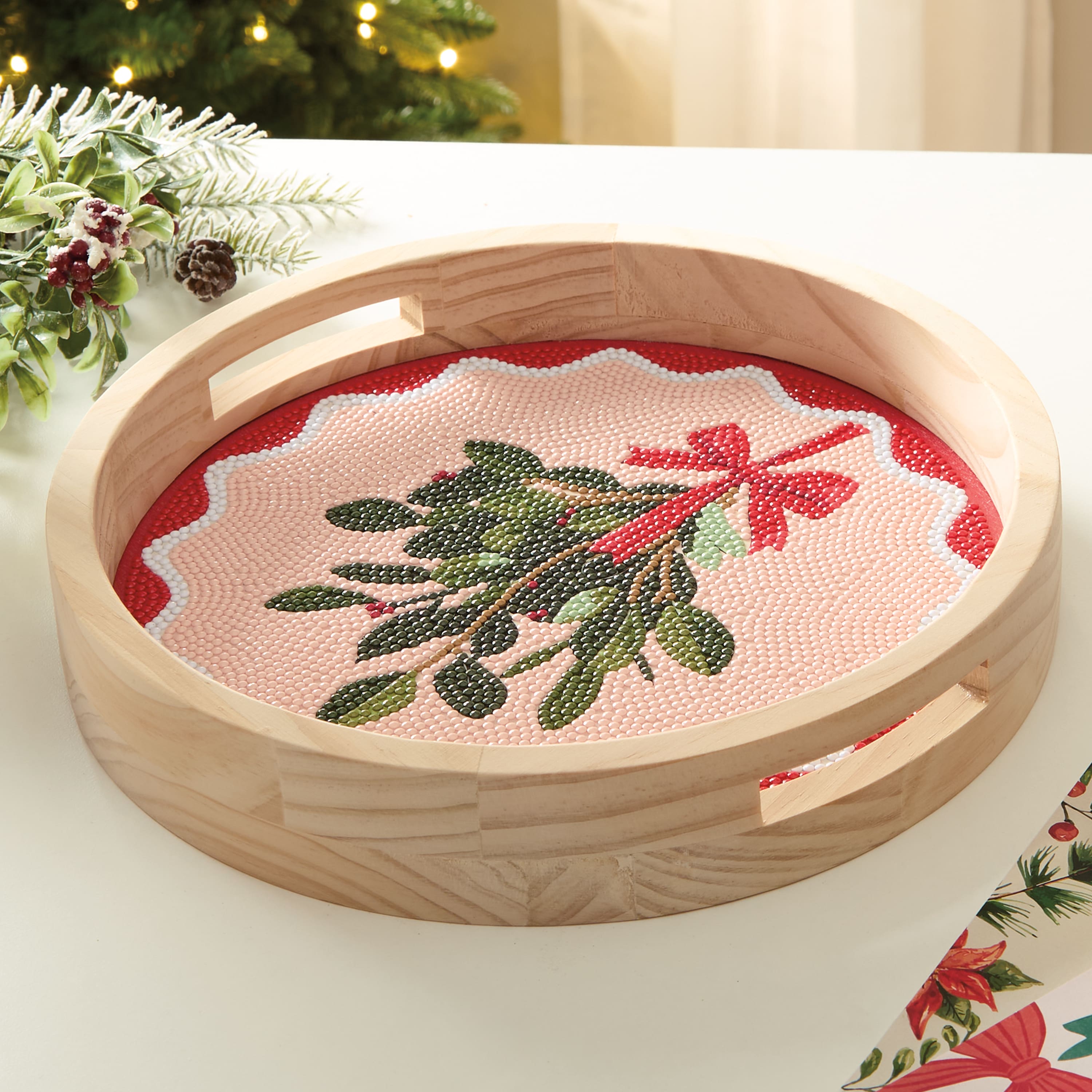 Michaels, 10" Mistletoe Diamond Art Tray Kit by Make Market® – Category: Diamond Painting Kits