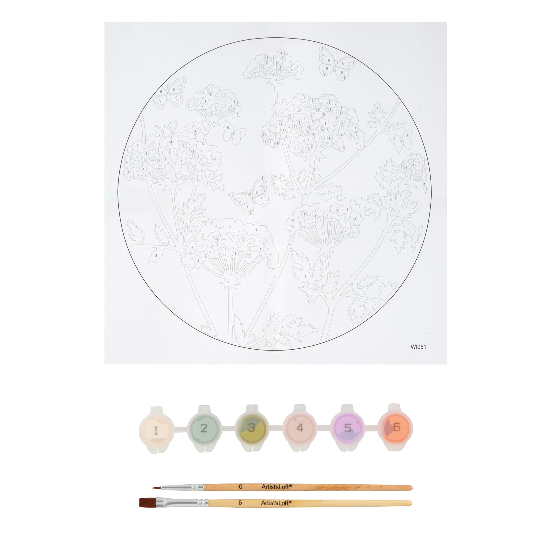 Wildflower Paint-by-Number Plywood Surface Kit by Artist's Loft®