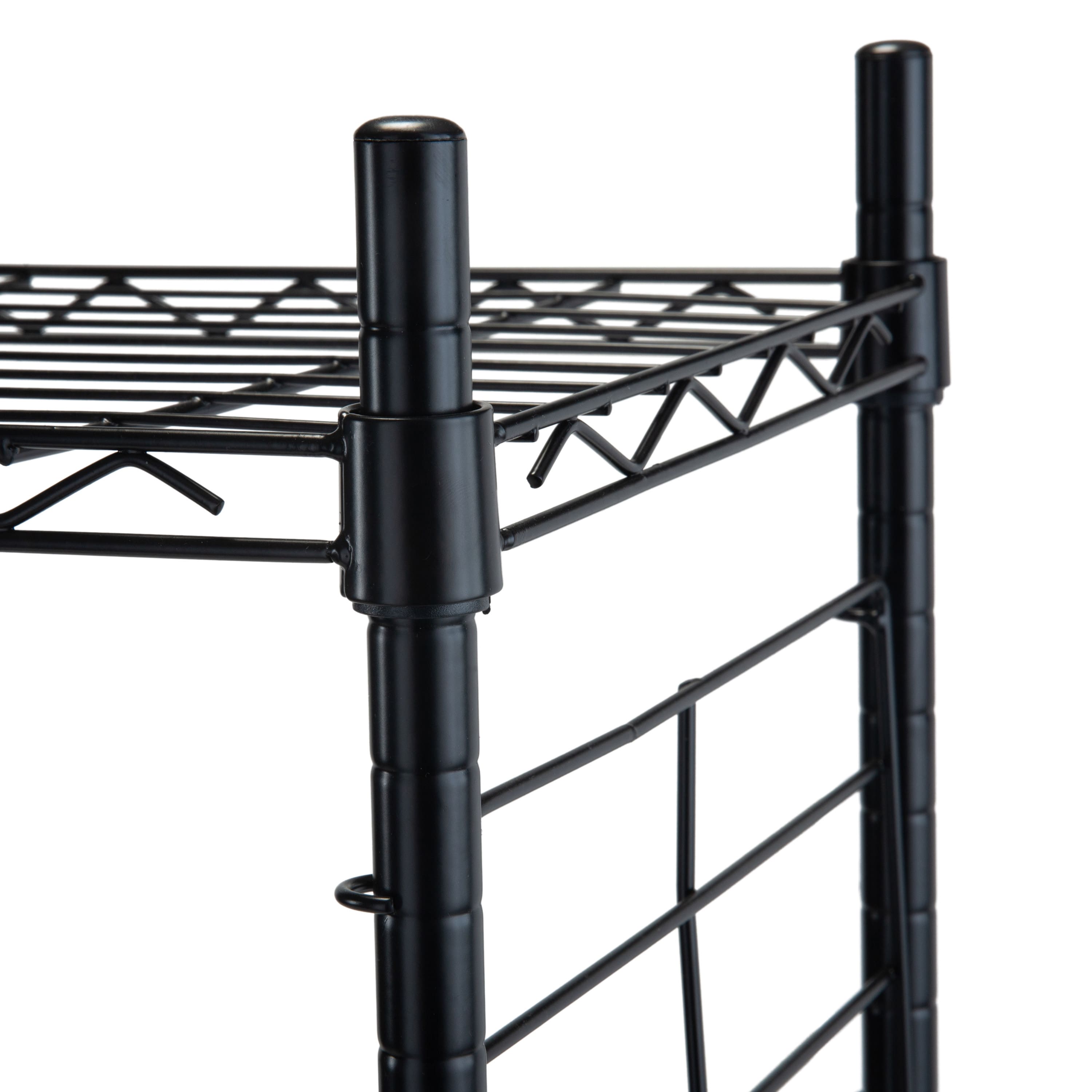 Organize it All Black Steel Etagere Adjustable Shelves