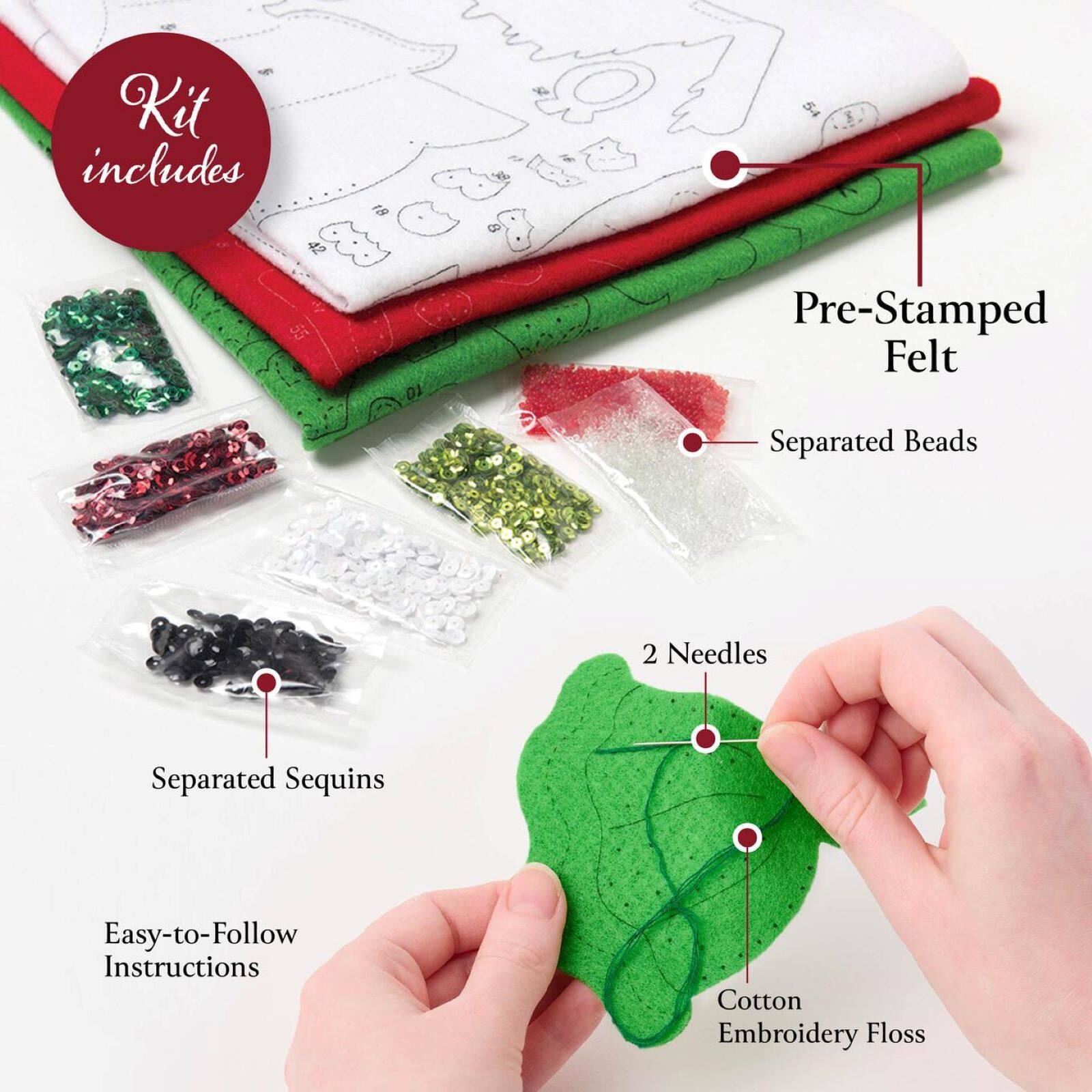 Bucilla® 43" North Pole this Way Felt Tree Skirt Kit