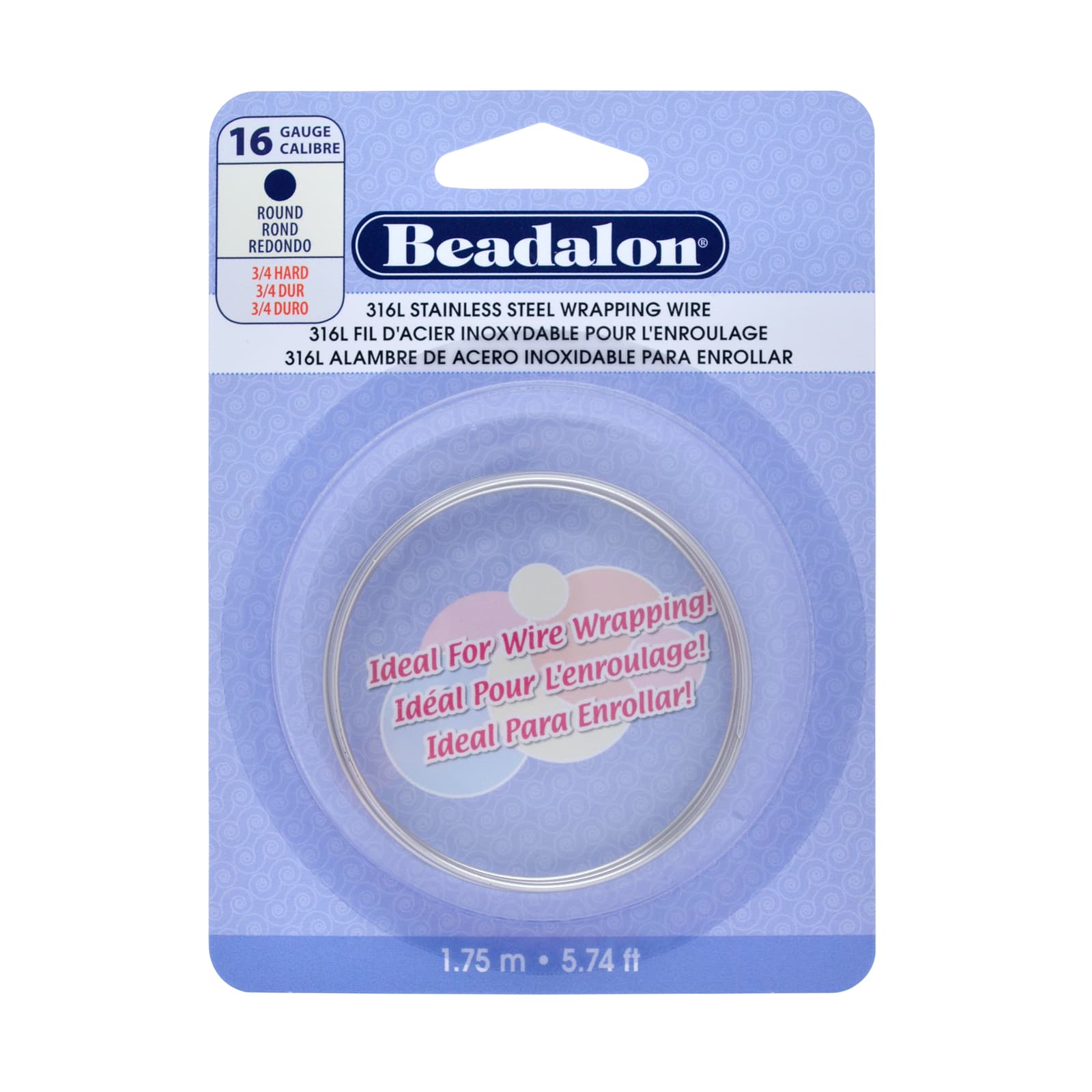 Beadalon® 16 Gauge Round 316L Stainless Steel Wrapping Wire