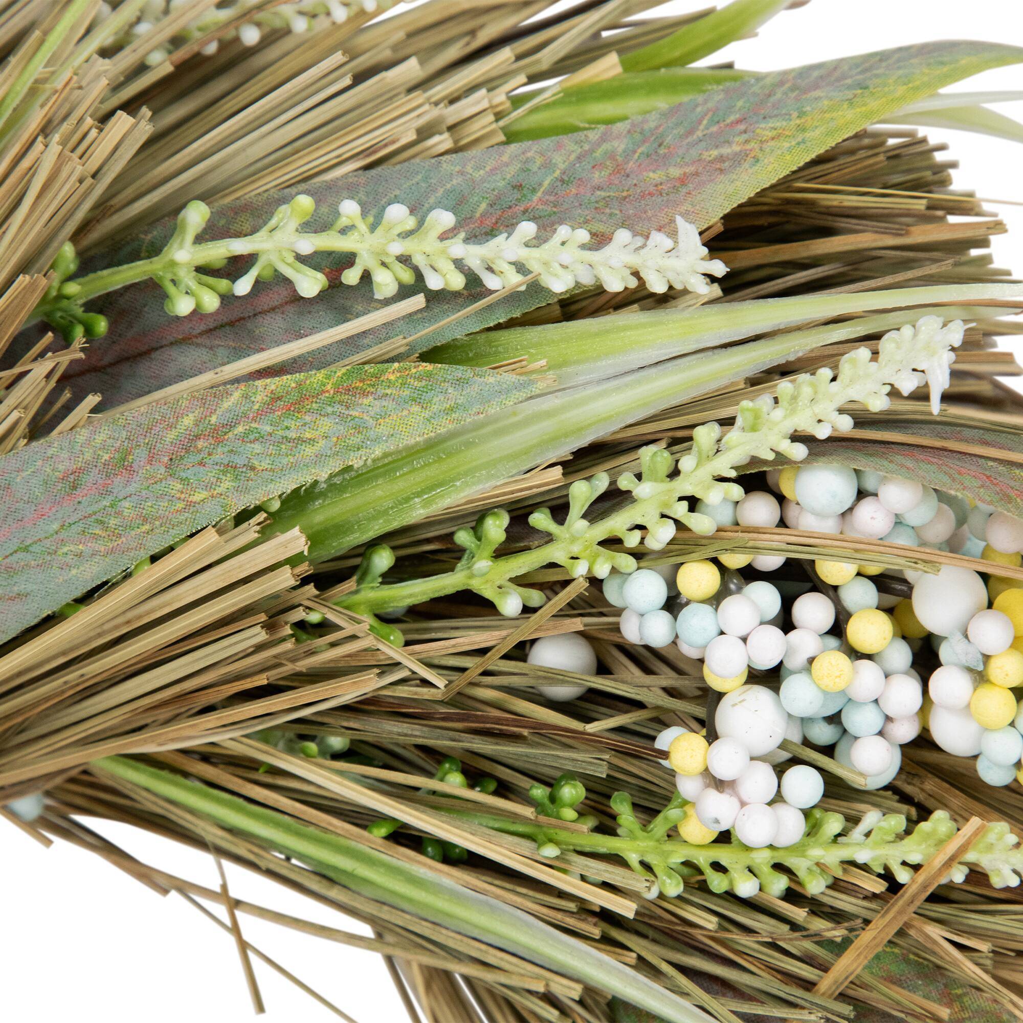 12" Artificial Mixed Foliage with Berries Spring Wreath