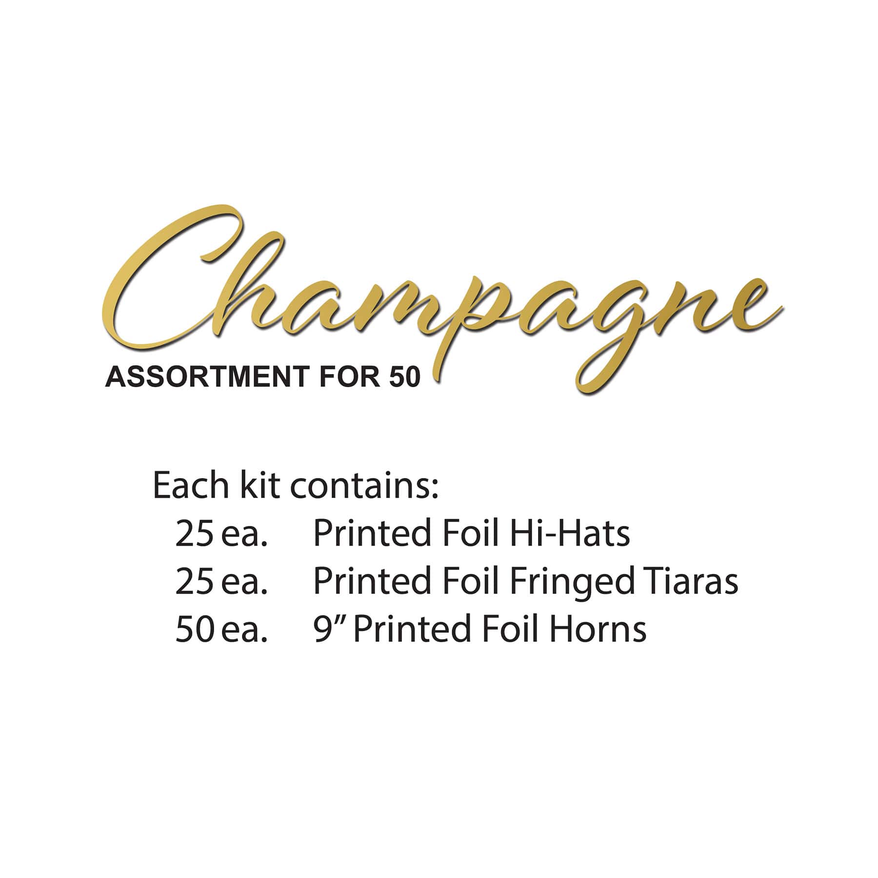 Beistle Champagne New Year Accessory Kit