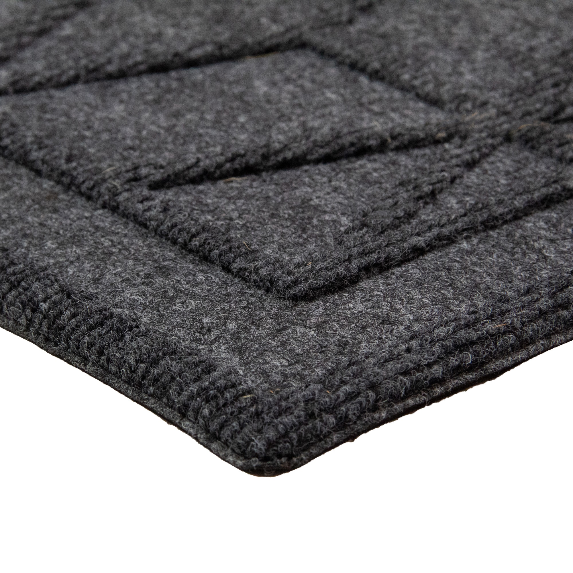 18" x 30" Gray Diamond Pattern Rectangular Coir Doormat