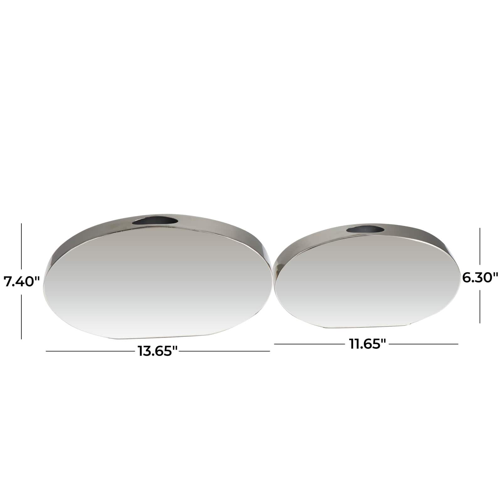 Silver Stainless Steel Vase with a Sleek Mirror Finish Set
