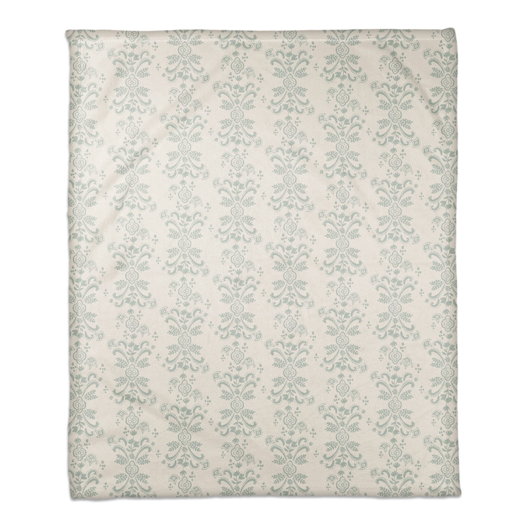 Floral Crest Coral Fleece Blanket