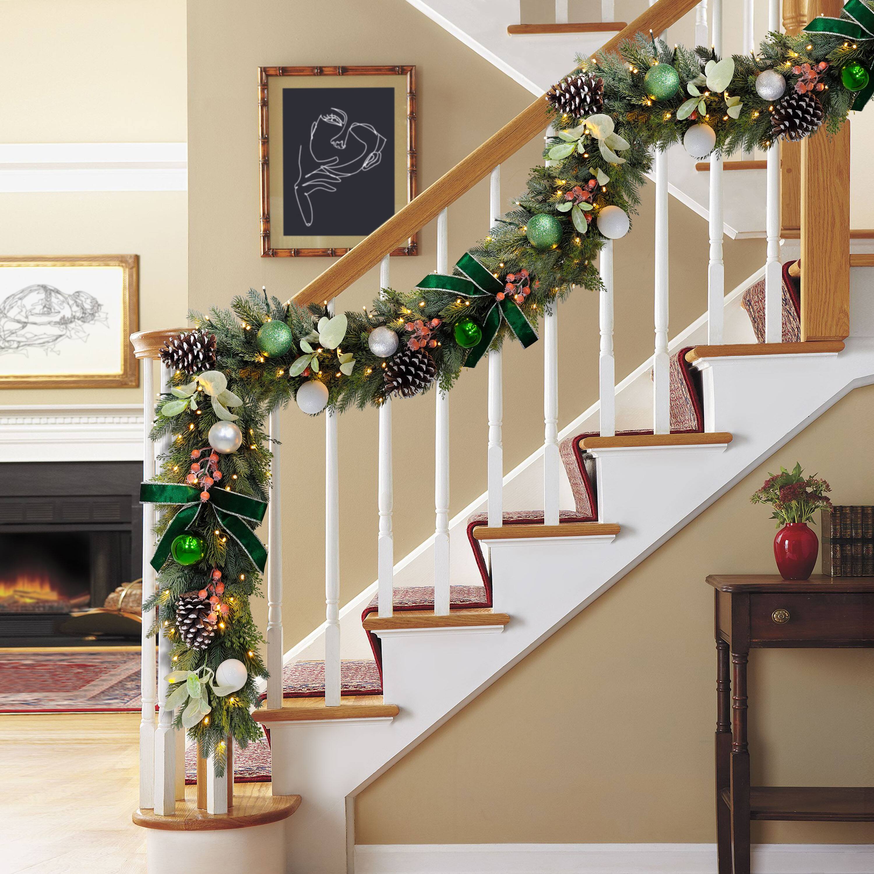 6ft. Pre-Lit Green Adorned Artificial Garland