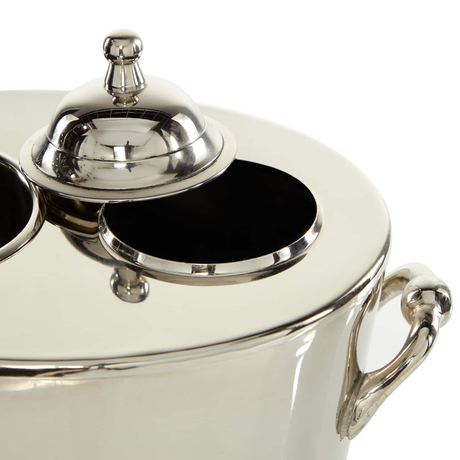 11" Silver Metal Traditional Wine Holder Cooler