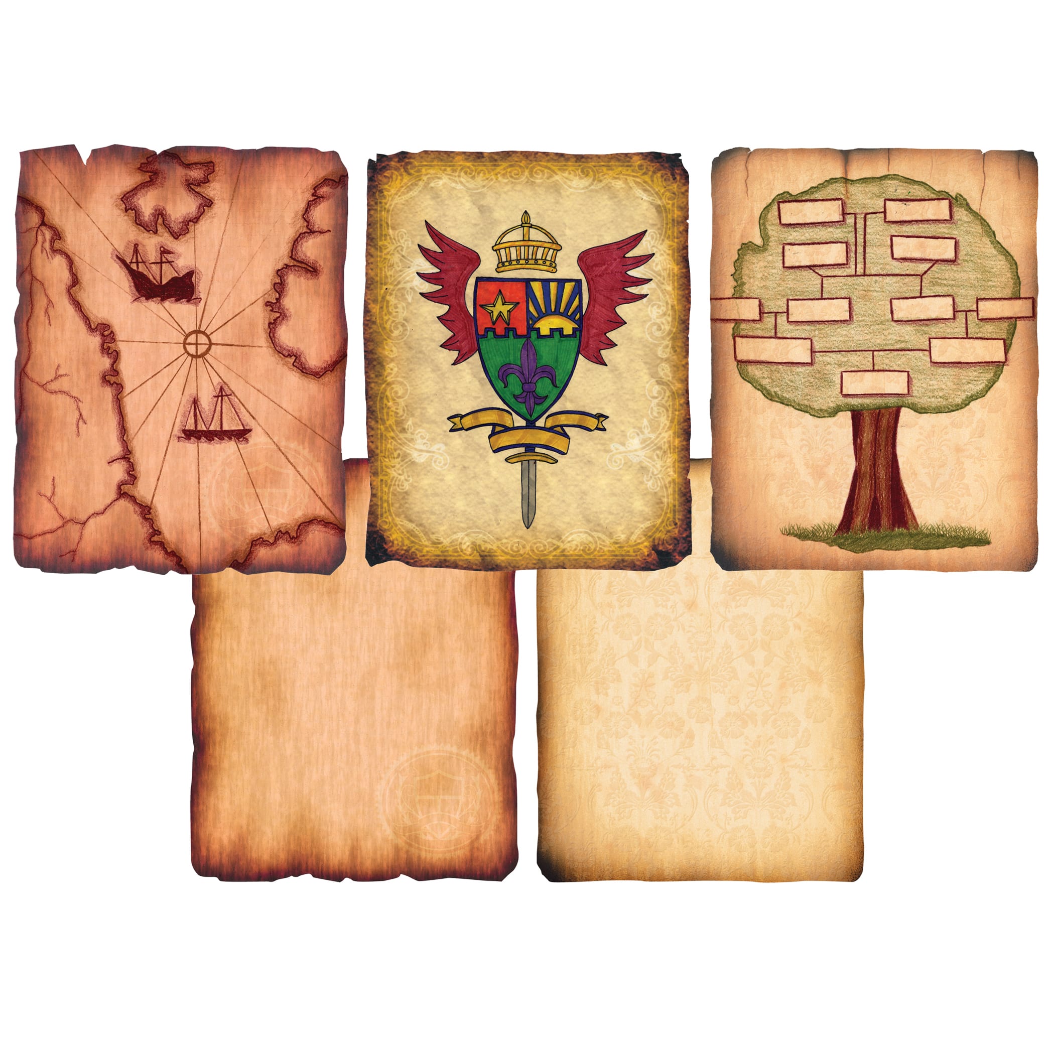 Roylco® 8.5" x 11" Antique Paper, 2 Packs of 32 Sheets