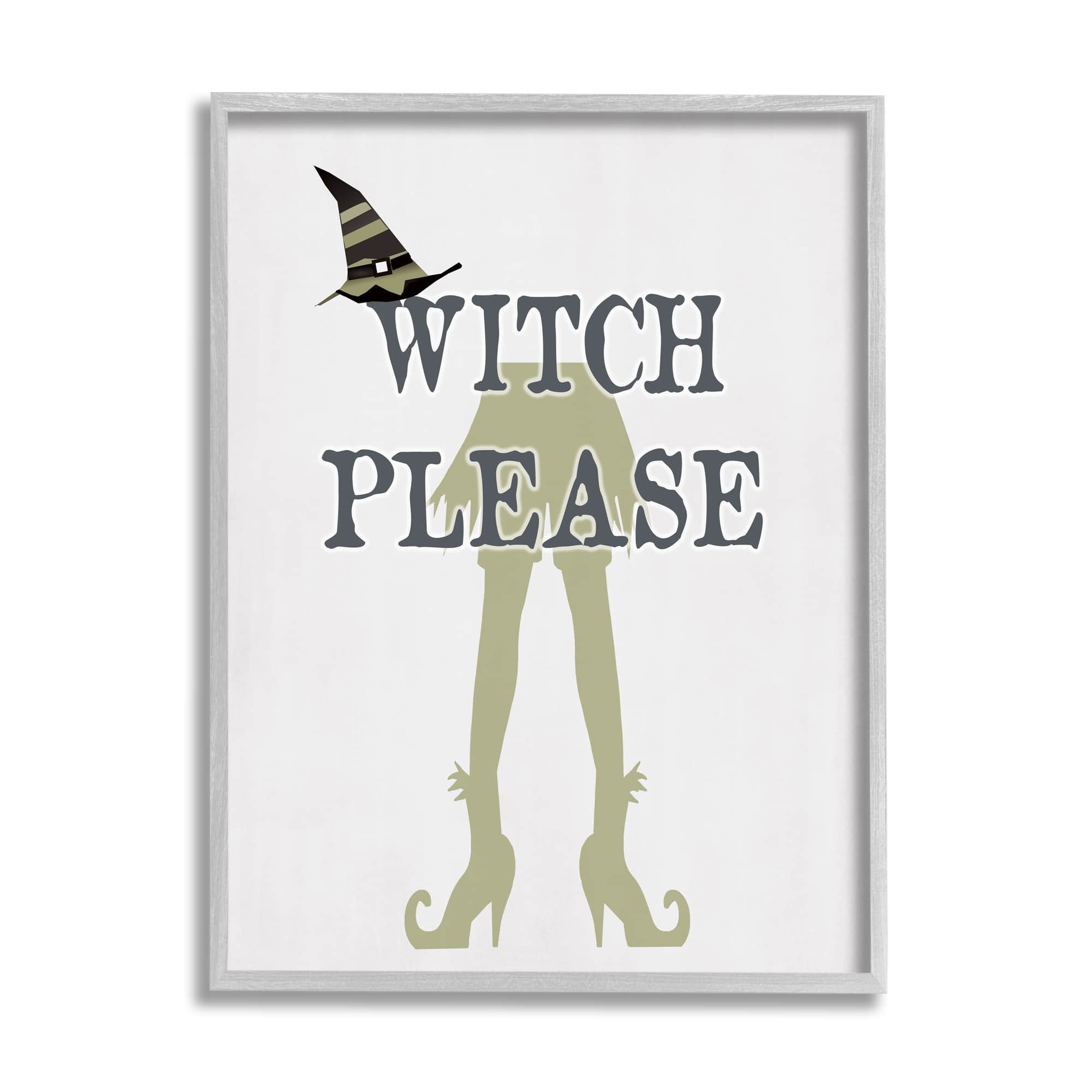 Stupell Industries Witch Please Funny Phrase Framed Giclee Art