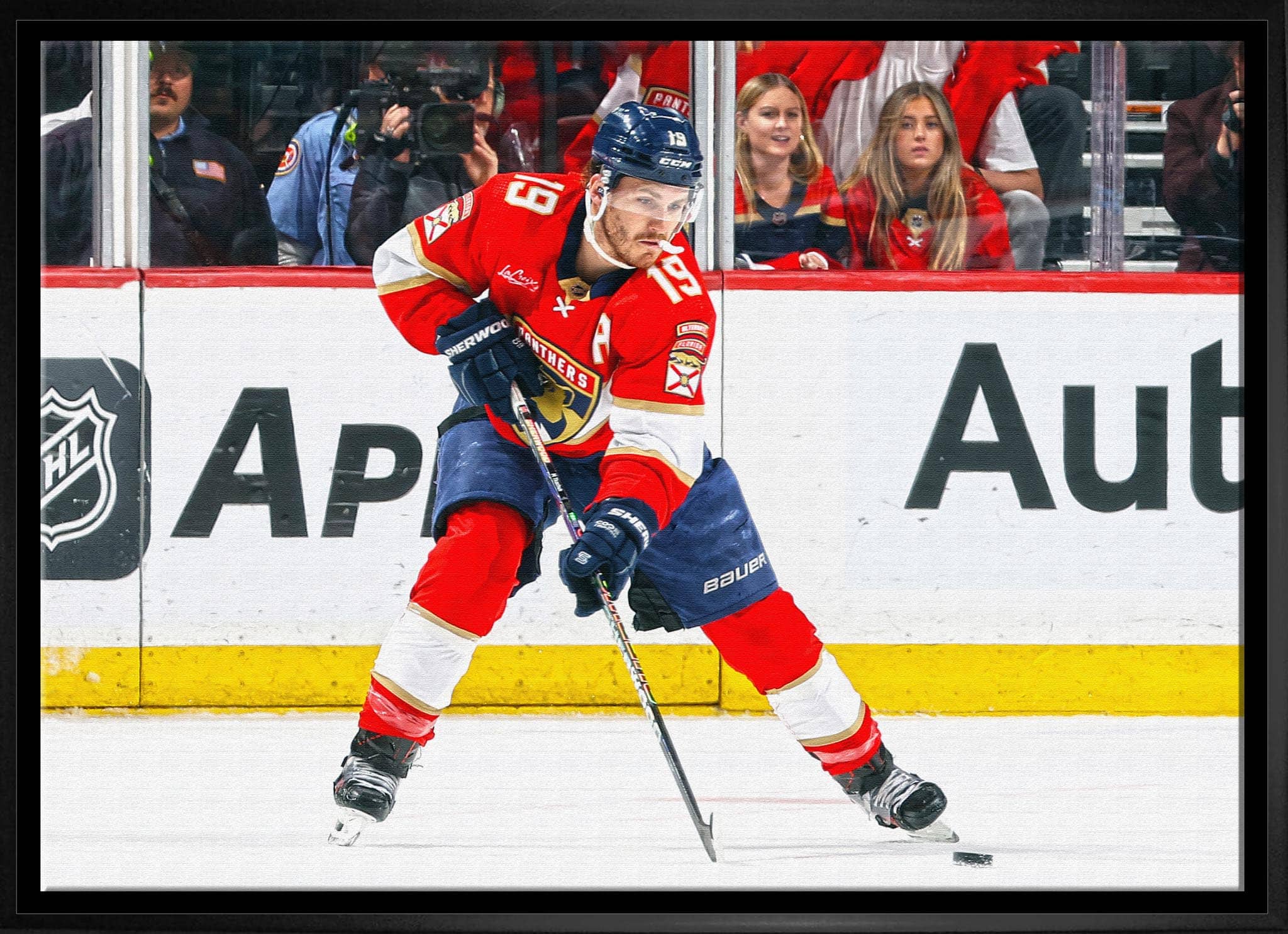Matthew Tkachuk 20" x 29" Framed Canvas Panthers 31.5" x 22.5"