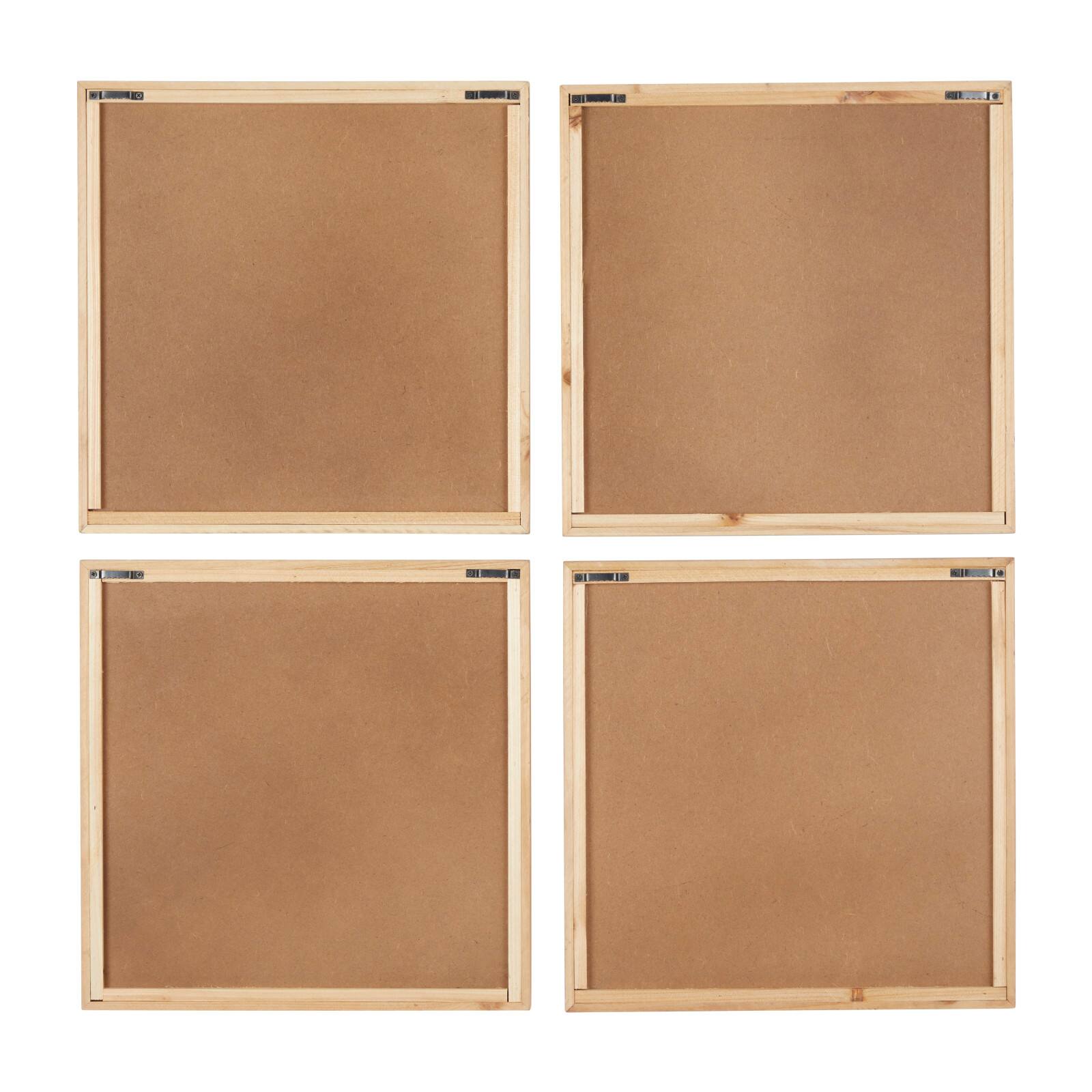 Brown Wood Geometric Wall Décor Set