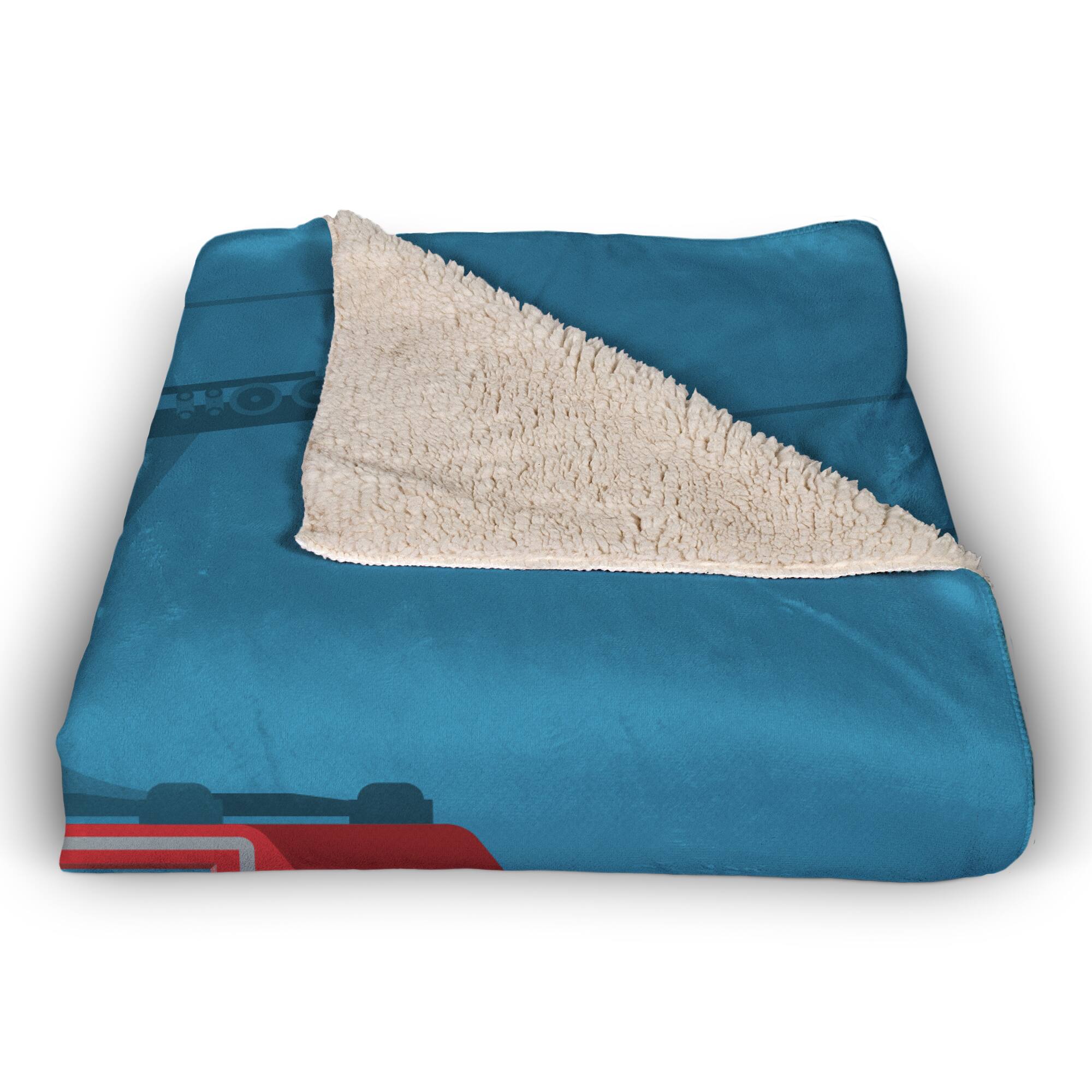 Ski Lift Lodge 50x60 Coral Fleece Blanket