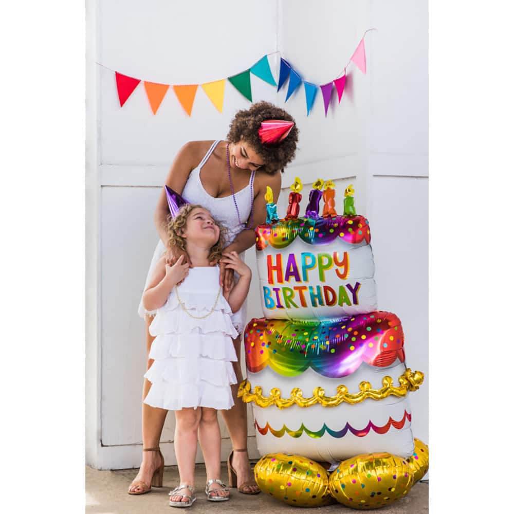 AirLoonz® 53" Birthday Cake Foil Balloon