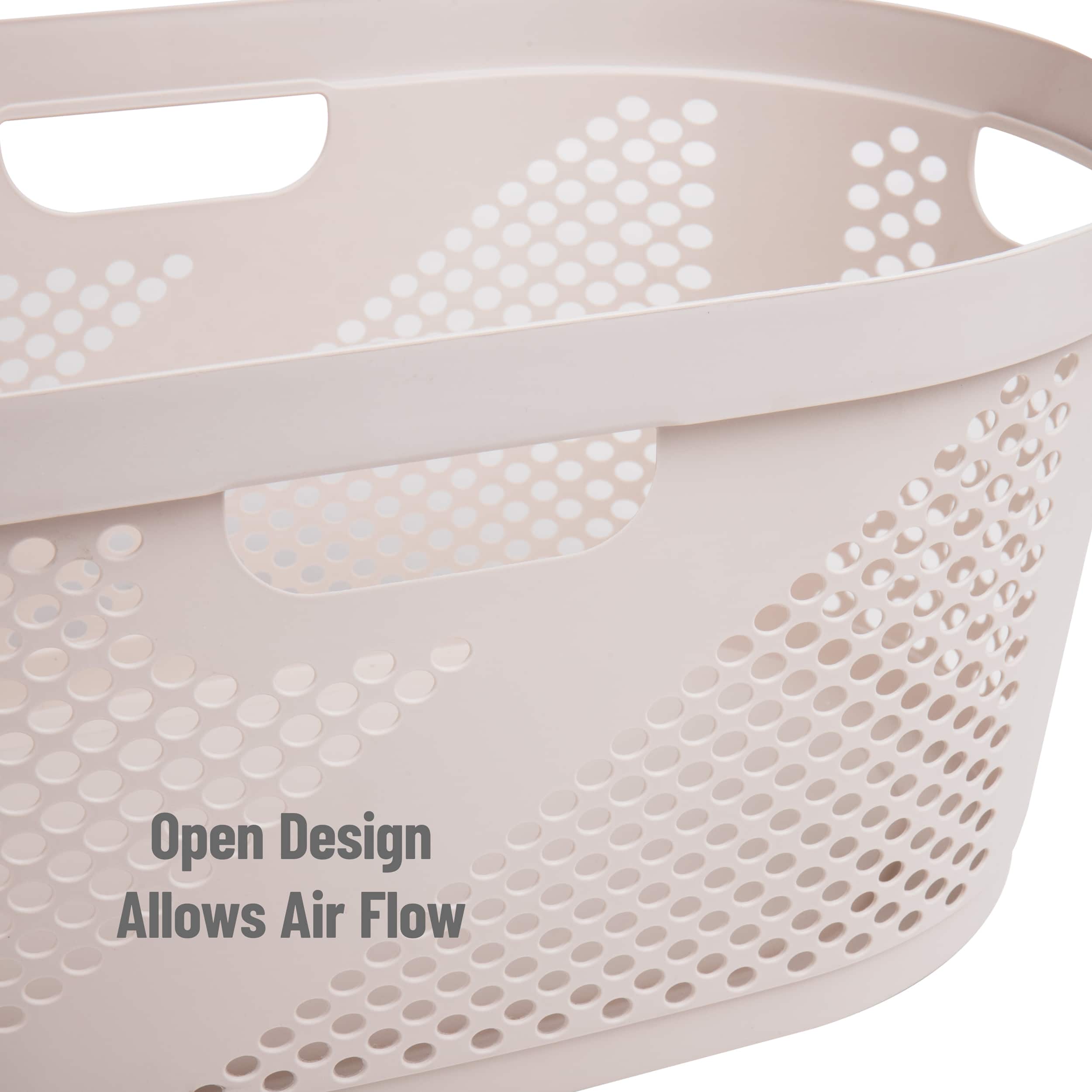 Mind Reader 40L Ventilated Laundry Basket with Cut Out Handles