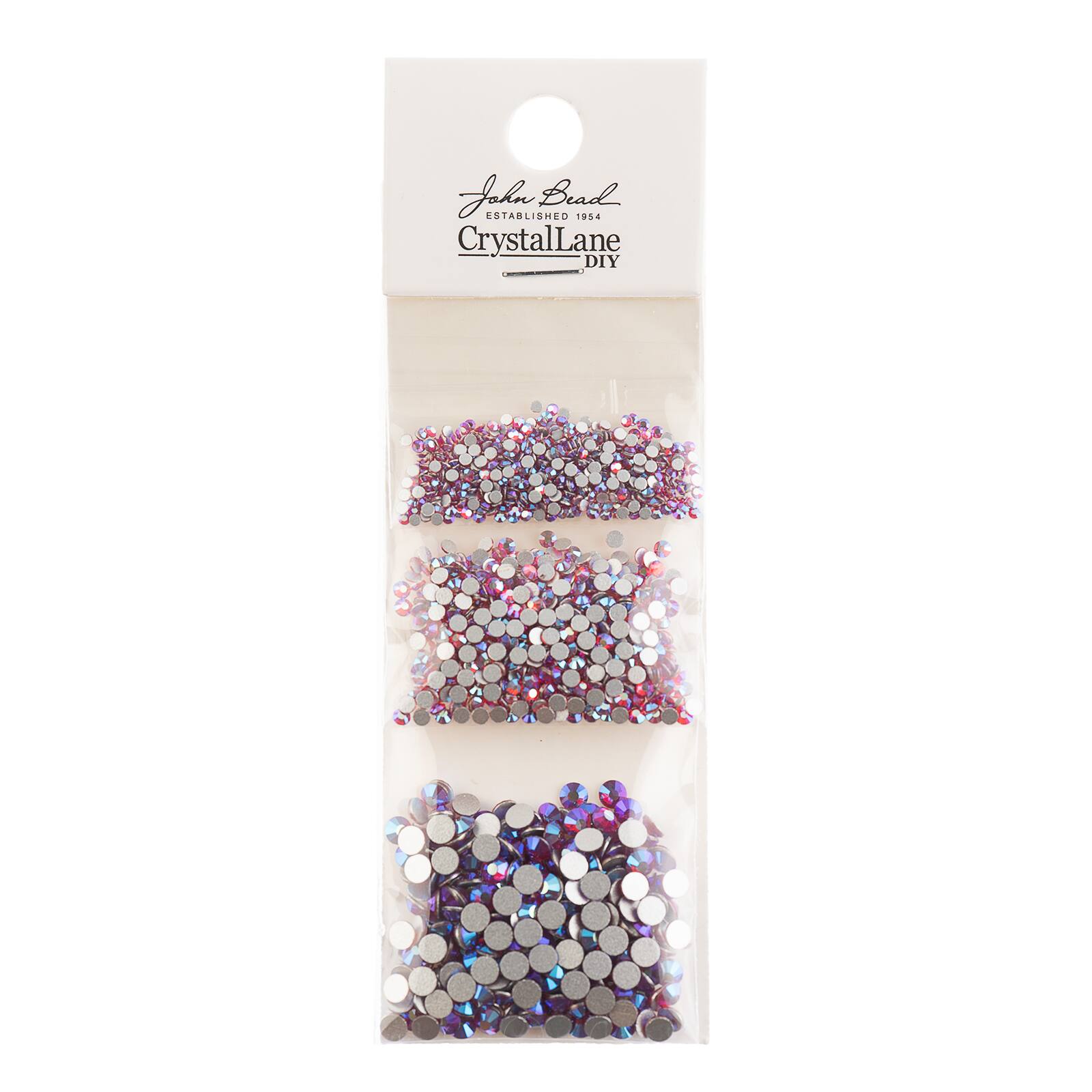 Crystal Lane DIY Assorted Glass Round Flatback Rhinestones Combo