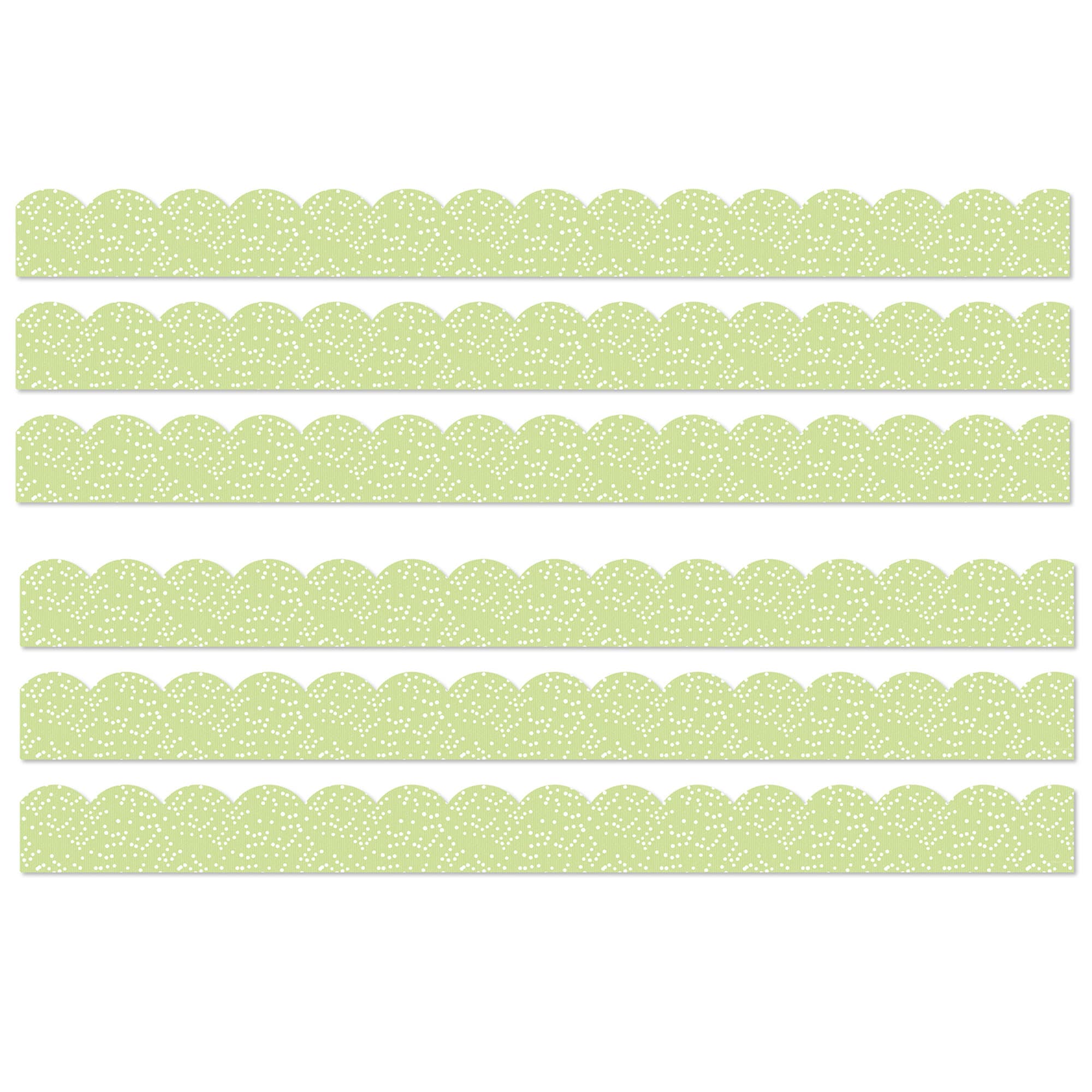 Carson Dellosa® Education Crafty & Cool Light Green with Dots Scallop Borders, 6 Packs of 13